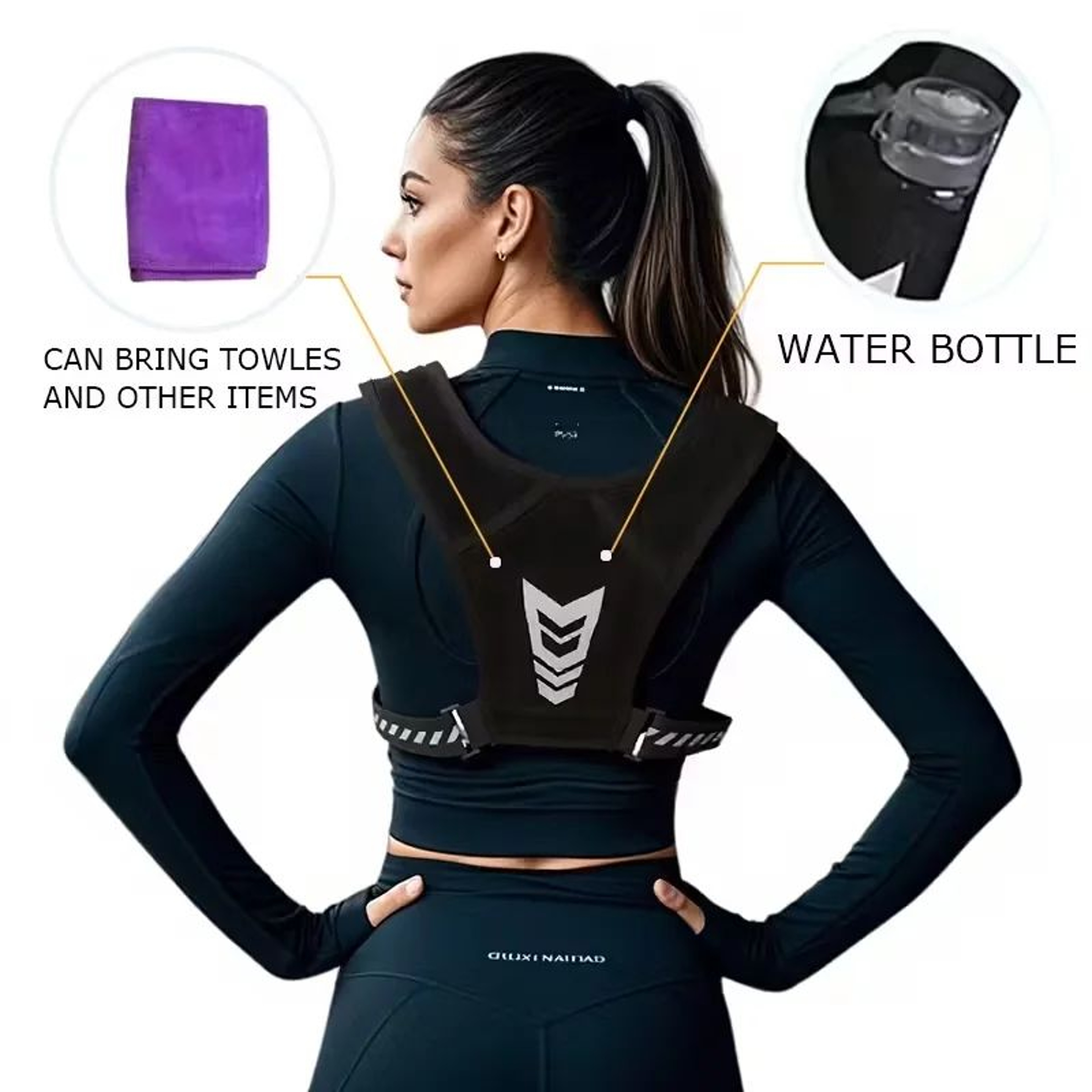 Adjustable Weighted Vest For Running  Fitness  Breathable Strength Training Vest With Reflective St 5