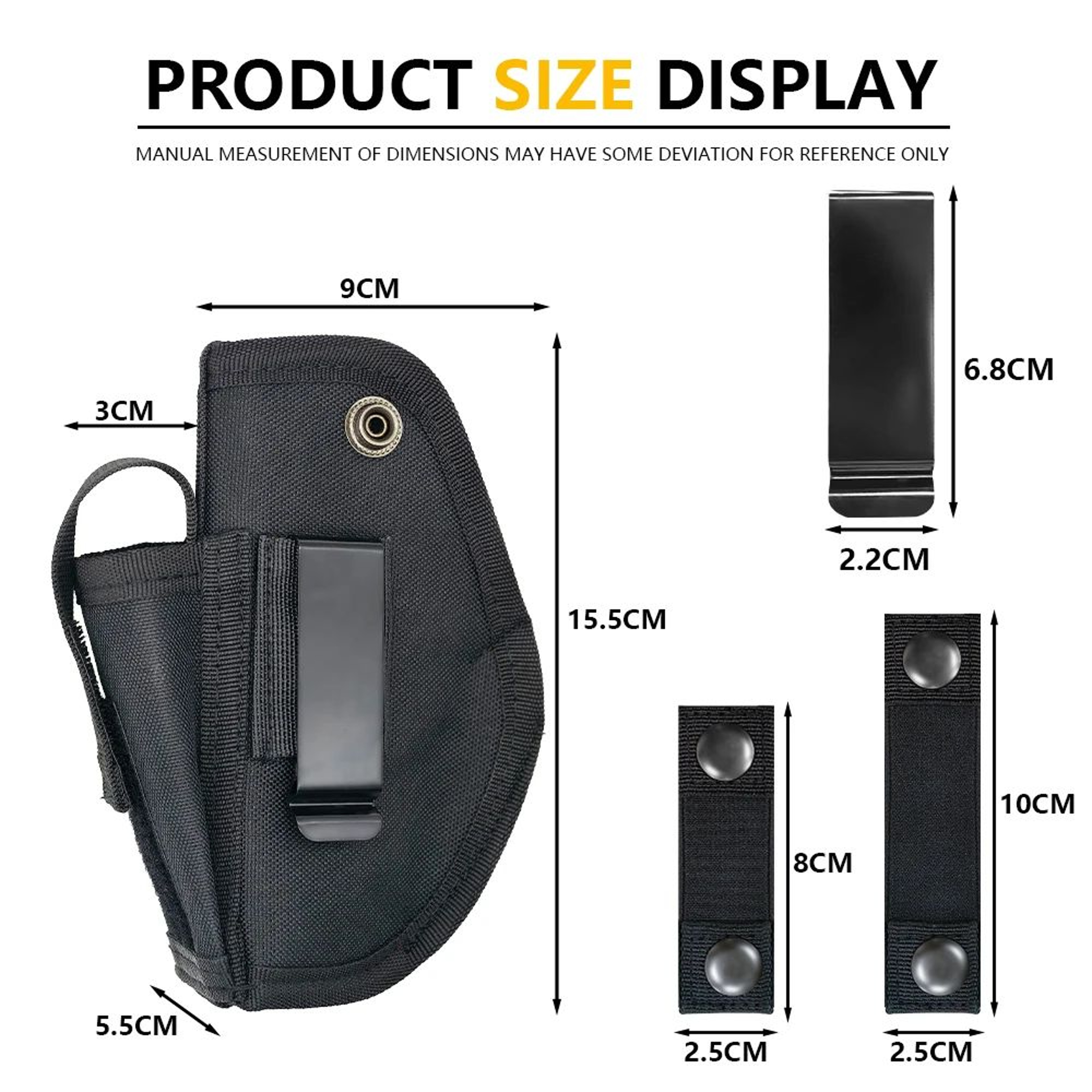 MOLLE Tactical Pistol Holster With Magazine Pouch  Right  Left Hand Adjustable Gun Holster For Hunt 1