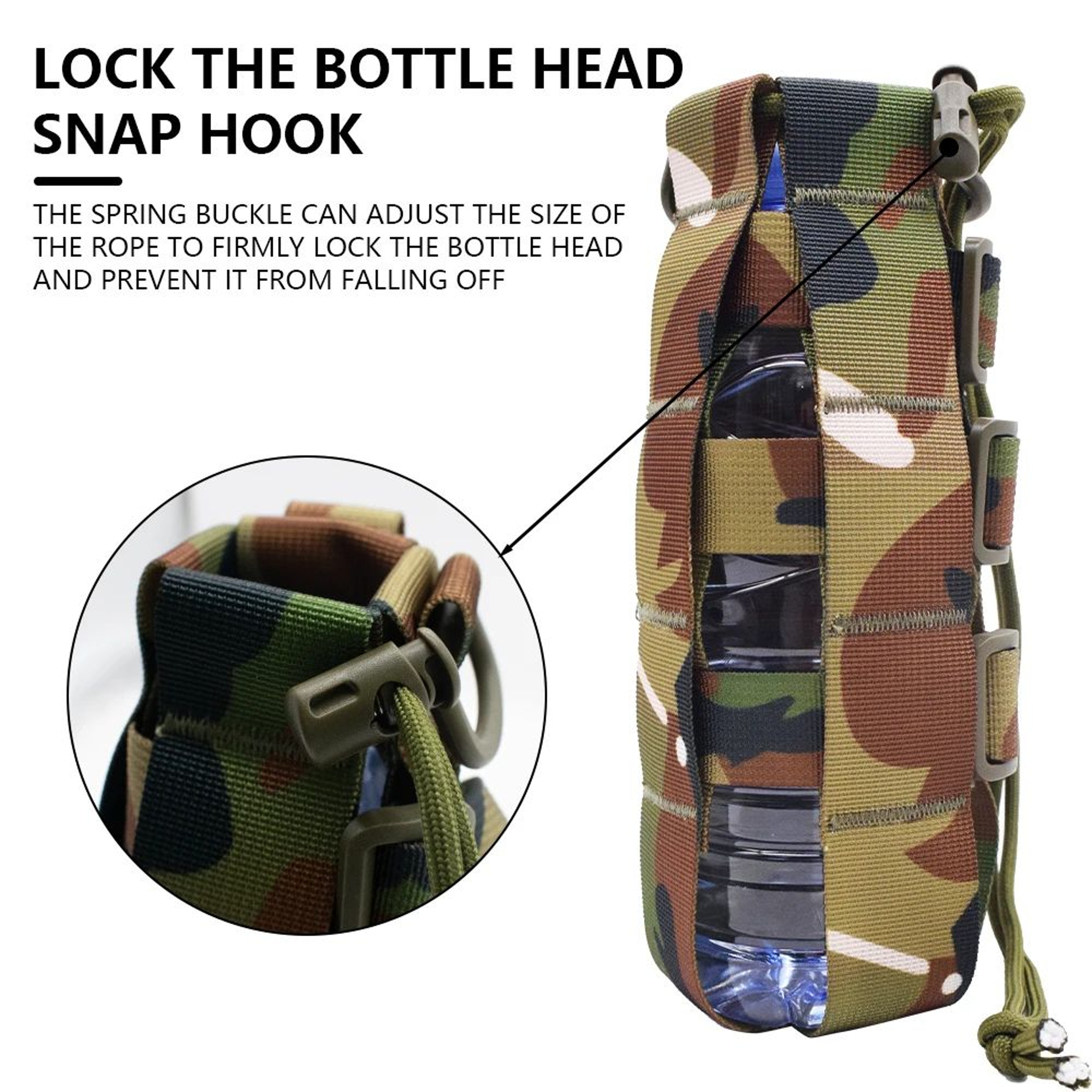 15 L Molle Water Bottle Pouch Bag  Portable Tactical Kettle Carrier For Hiking Camping  Outdoor Tra 1