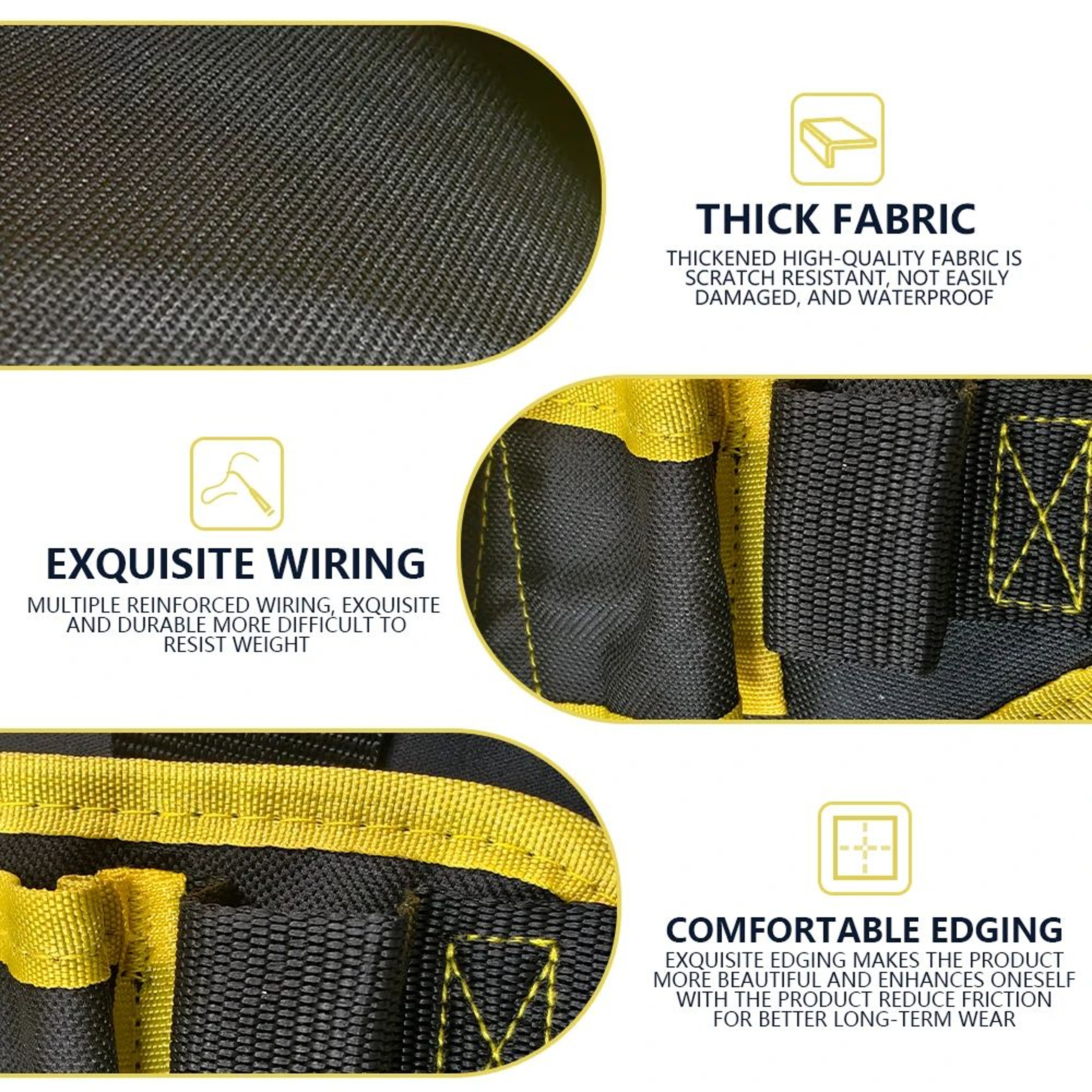 Waterproof Electrician Tool Belt Pouch  Oxford Cloth Waist Bag For Screwdrivers Drills  Tool Organi 2