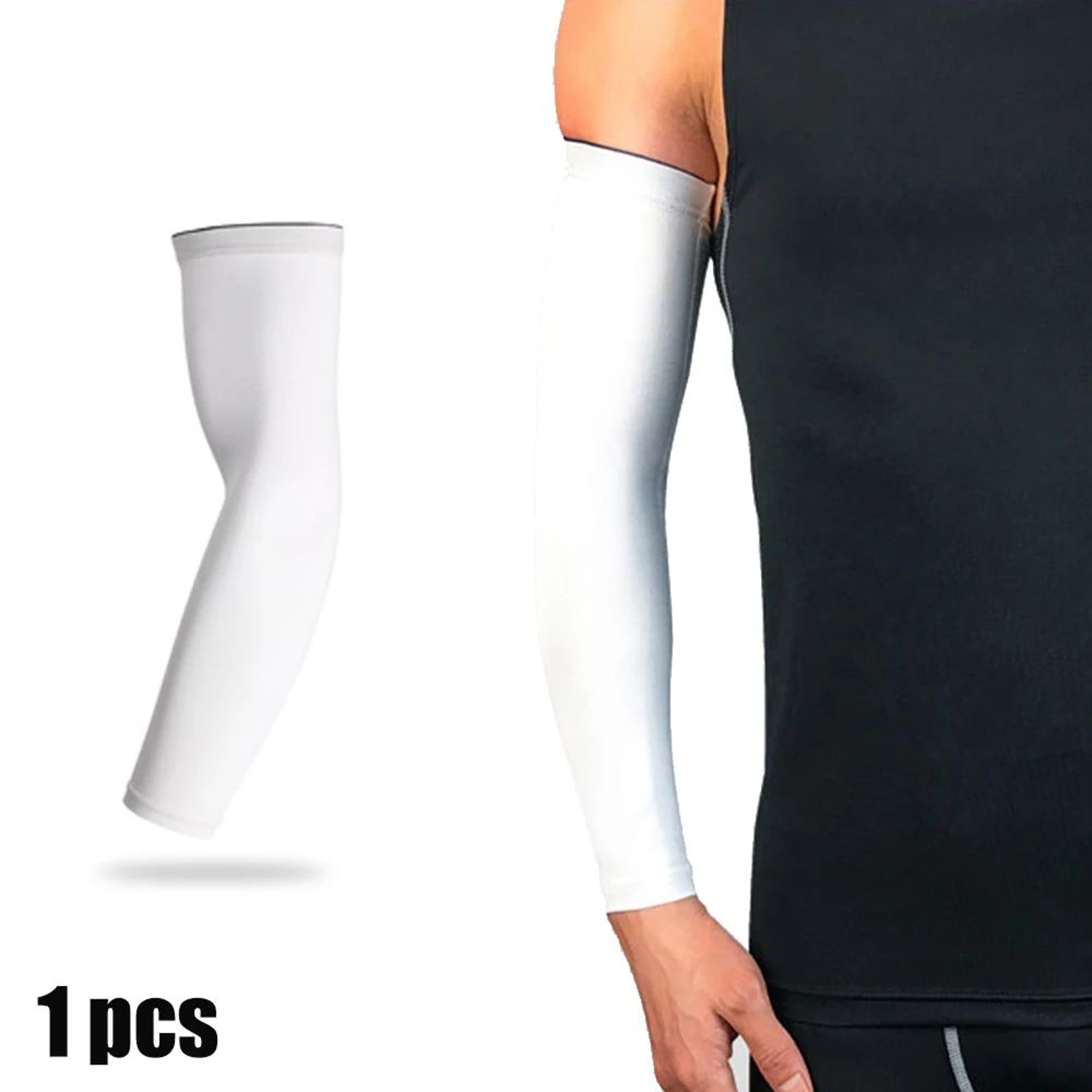 1pc Cooling Sports Arm Sleeve  UV Protection Compression Arm Warmer For Basketball Cycling Running
