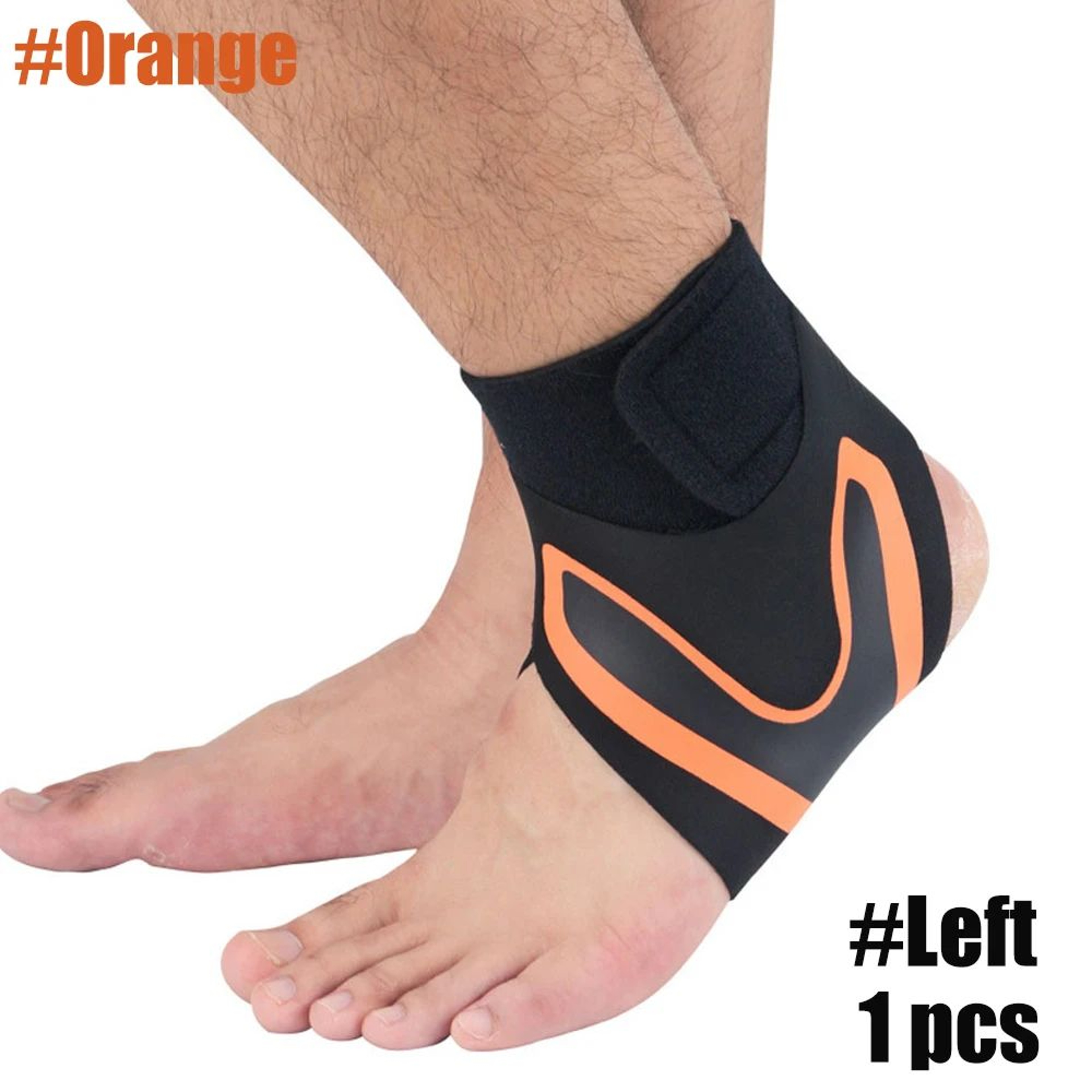 1pc Adjustable Ankle Compression Sleeve Support  Anti Sprain Foot Brace For Running Sports  Heel Pr 13