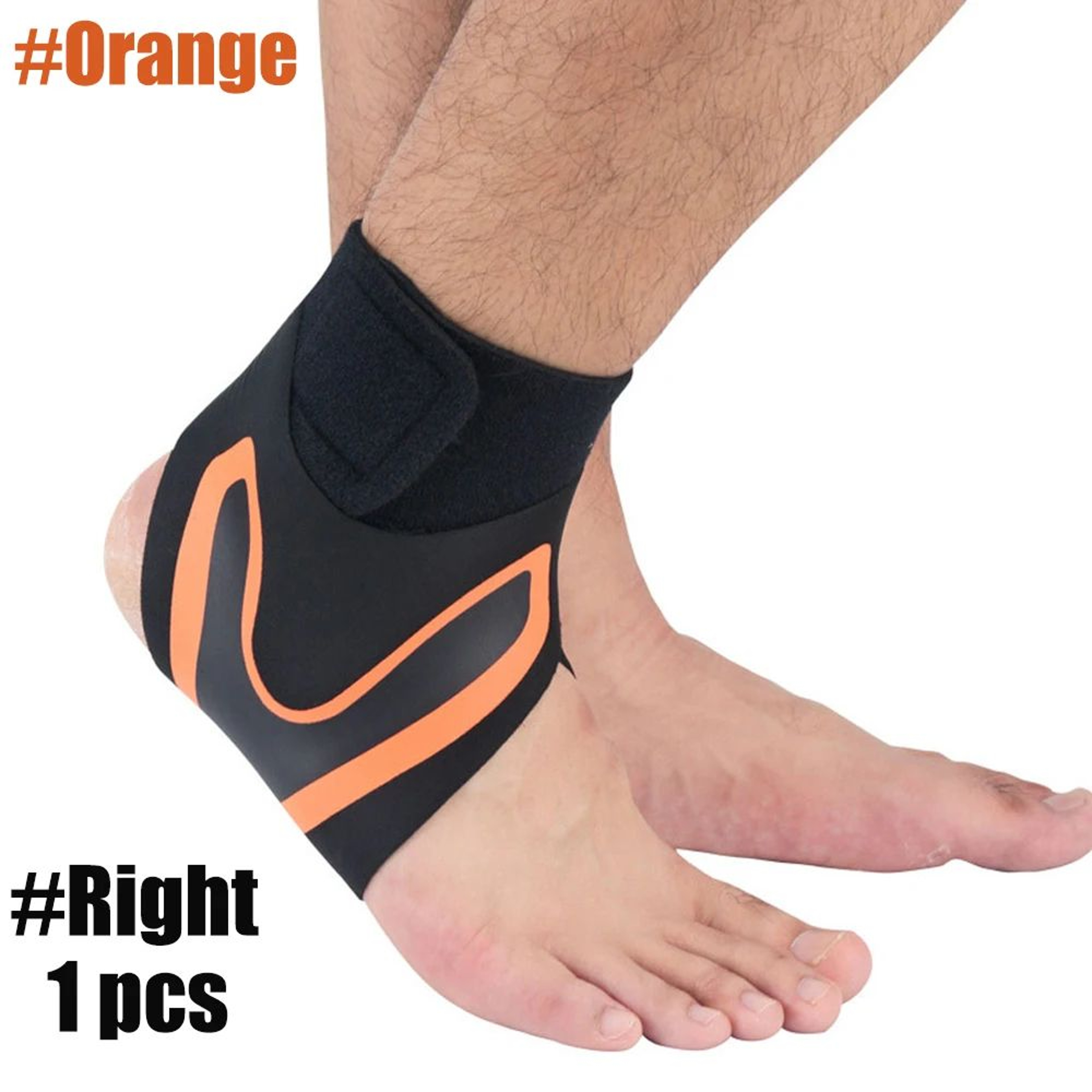 1pc Adjustable Ankle Compression Sleeve Support  Anti Sprain Foot Brace For Running Sports  Heel Pr 14