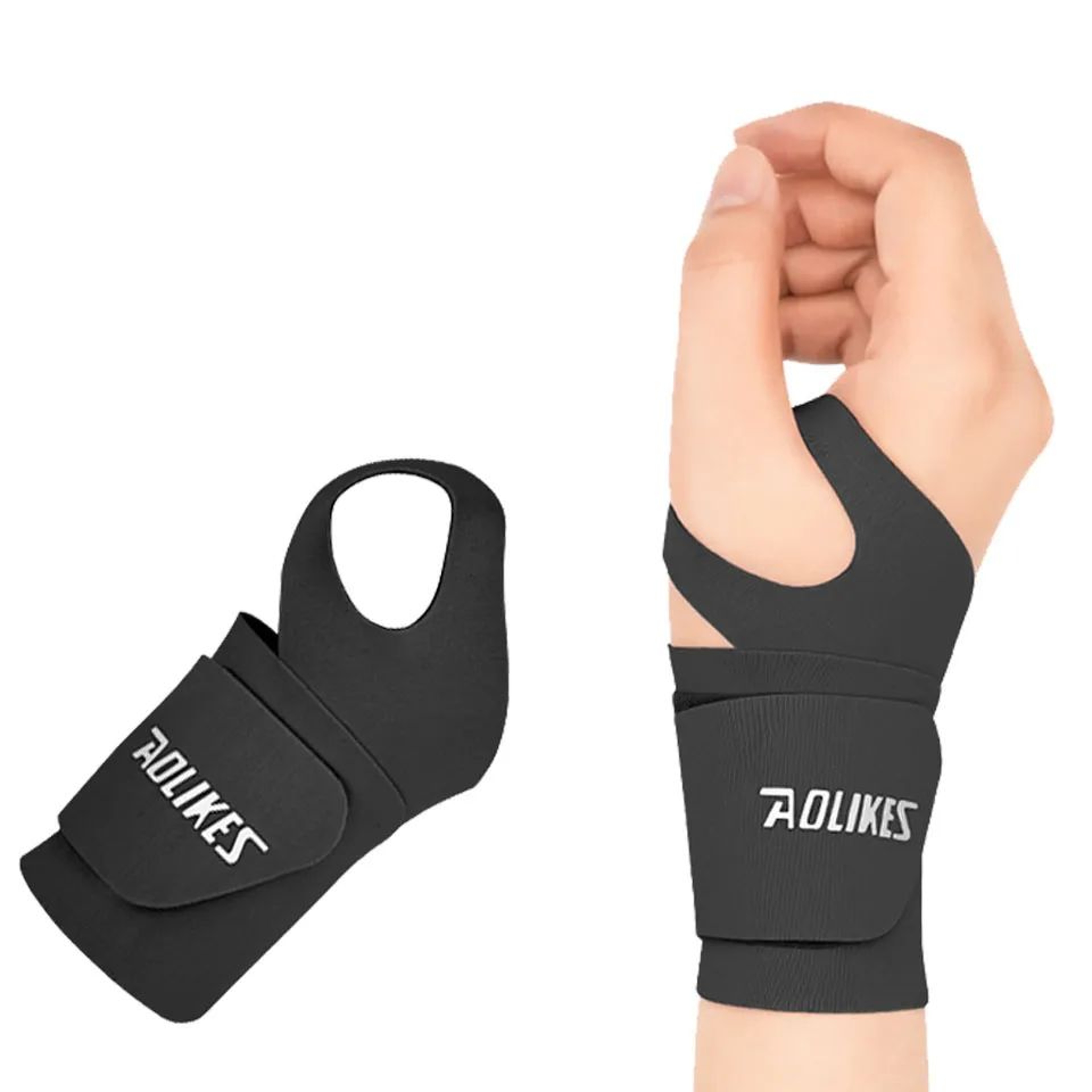 AOLIKES Ultra Thin Wrist Brace Wrap  Adjustable Wrist Support For Basketball Tennis Badminton  Fitn 6