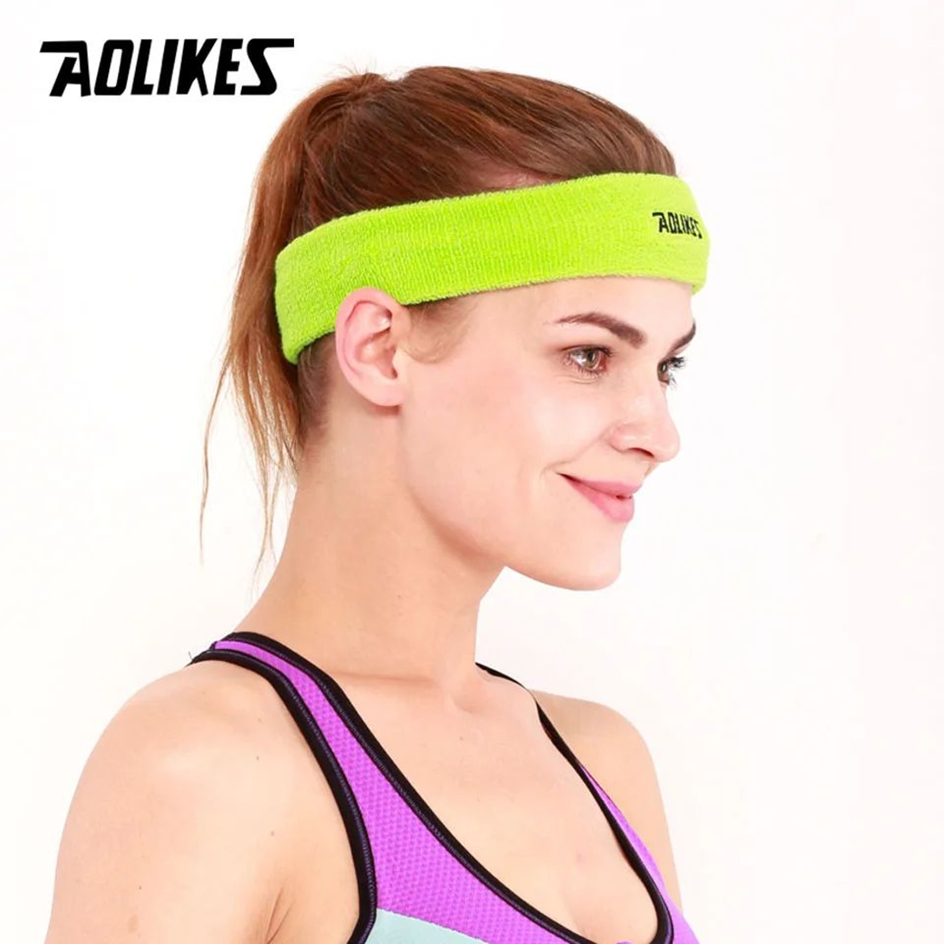 1pc Cotton Sports Sweat Headband  Breathable MoistureWicking Yoga Hair Band For Men  Women Workout  9