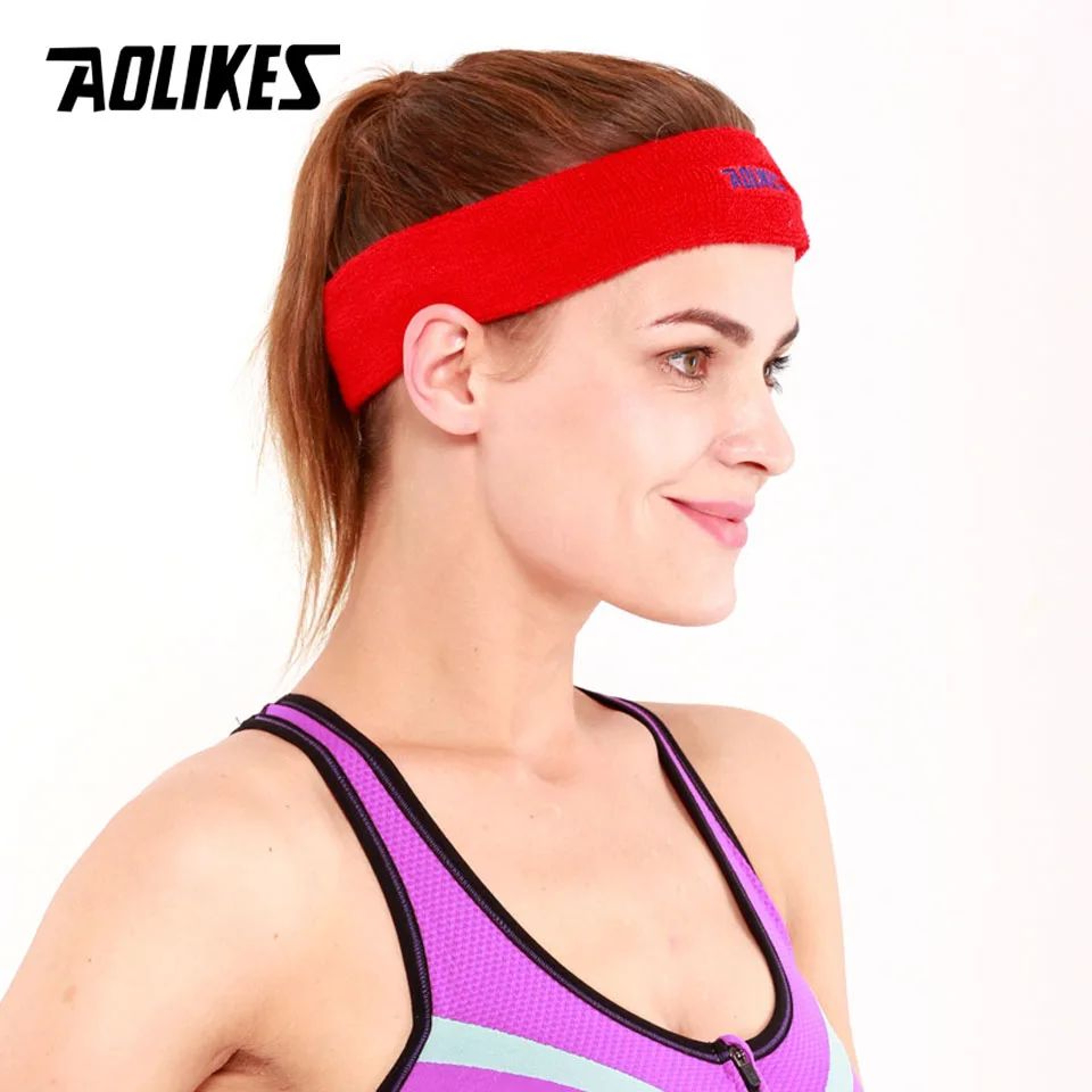 1pc Cotton Sports Sweat Headband  Breathable MoistureWicking Yoga Hair Band For Men  Women Workout  11