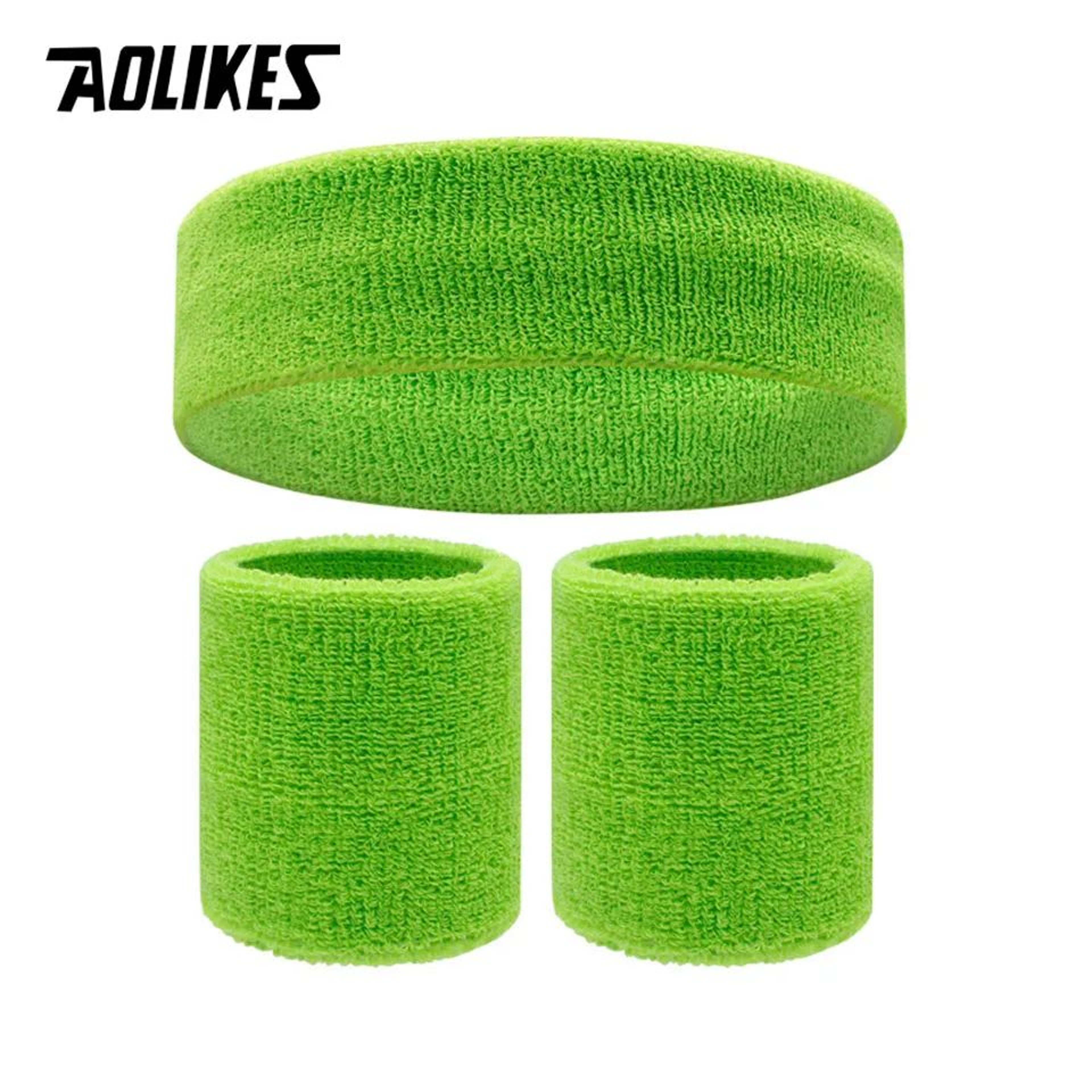 Sports Sweatband Set  Cotton Headband  Wristbands For Men And Women Running Basketball Gym Workout 9