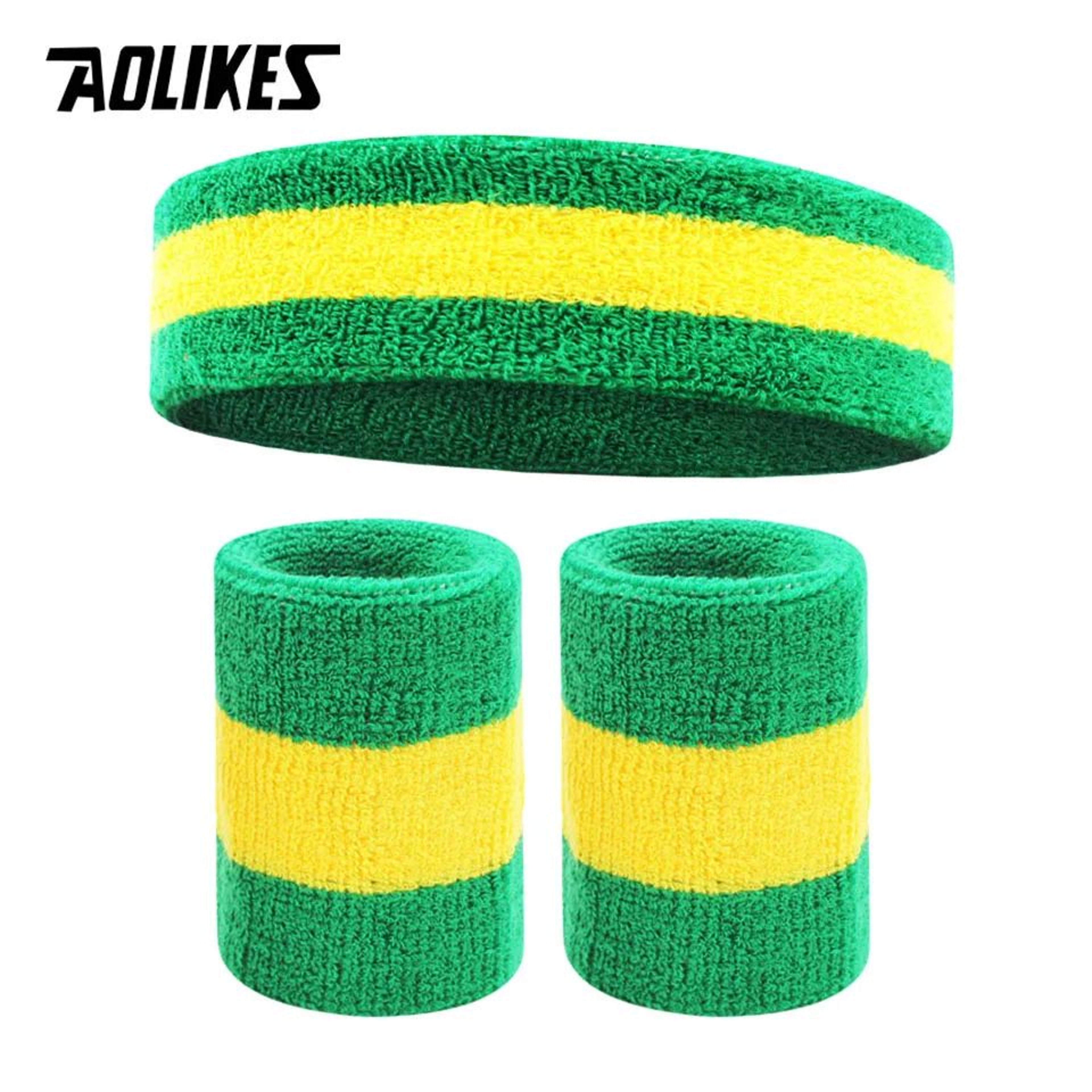 Sports Sweatband Set  Cotton Headband  Wristbands For Men And Women Running Basketball Gym Workout 27