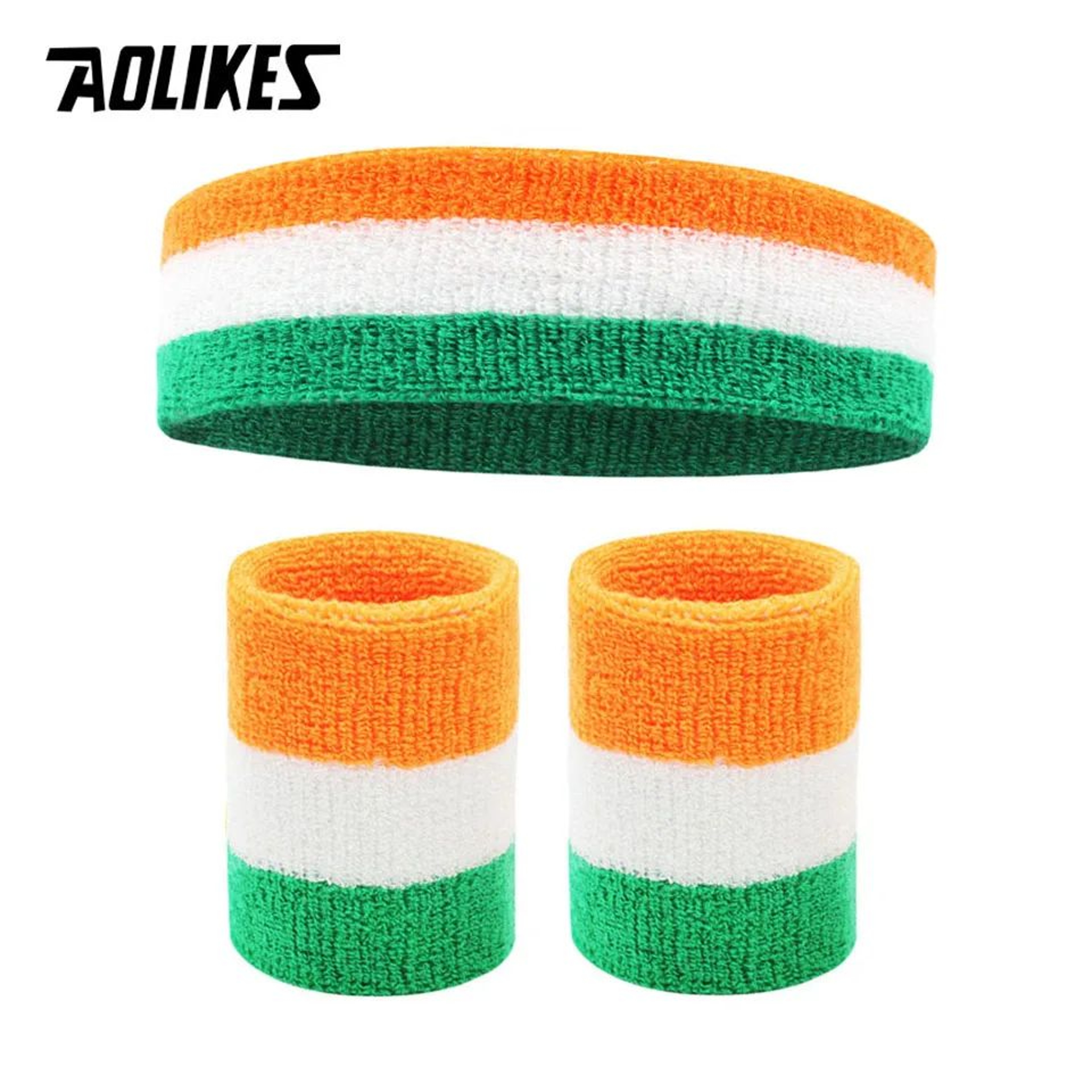 Sports Sweatband Set  Cotton Headband  Wristbands For Men And Women Running Basketball Gym Workout 26
