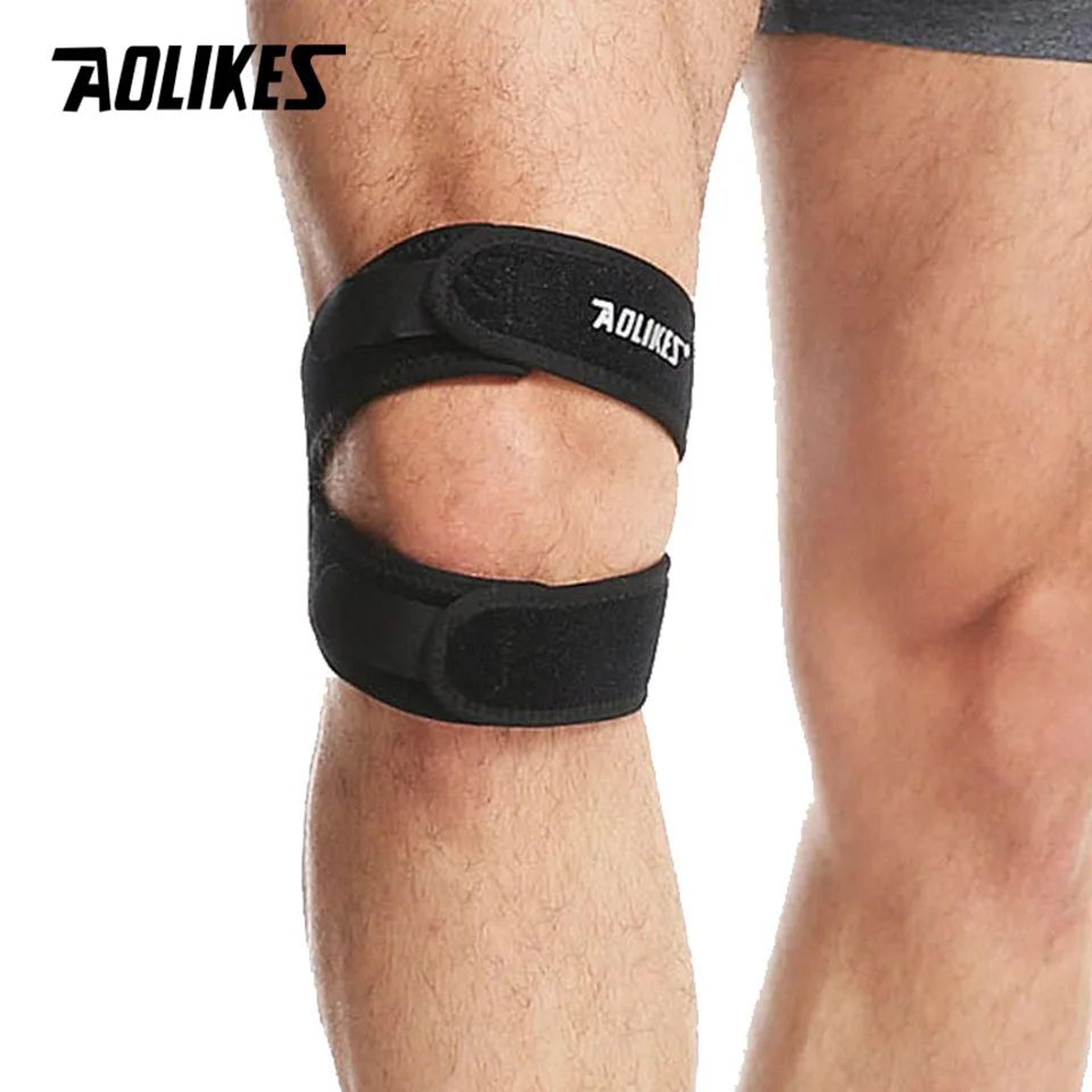 1pc Adjustable Knee Wrap Brace  Compression Knee Support Sleeve For Basketball Tennis Cycling  Join 4