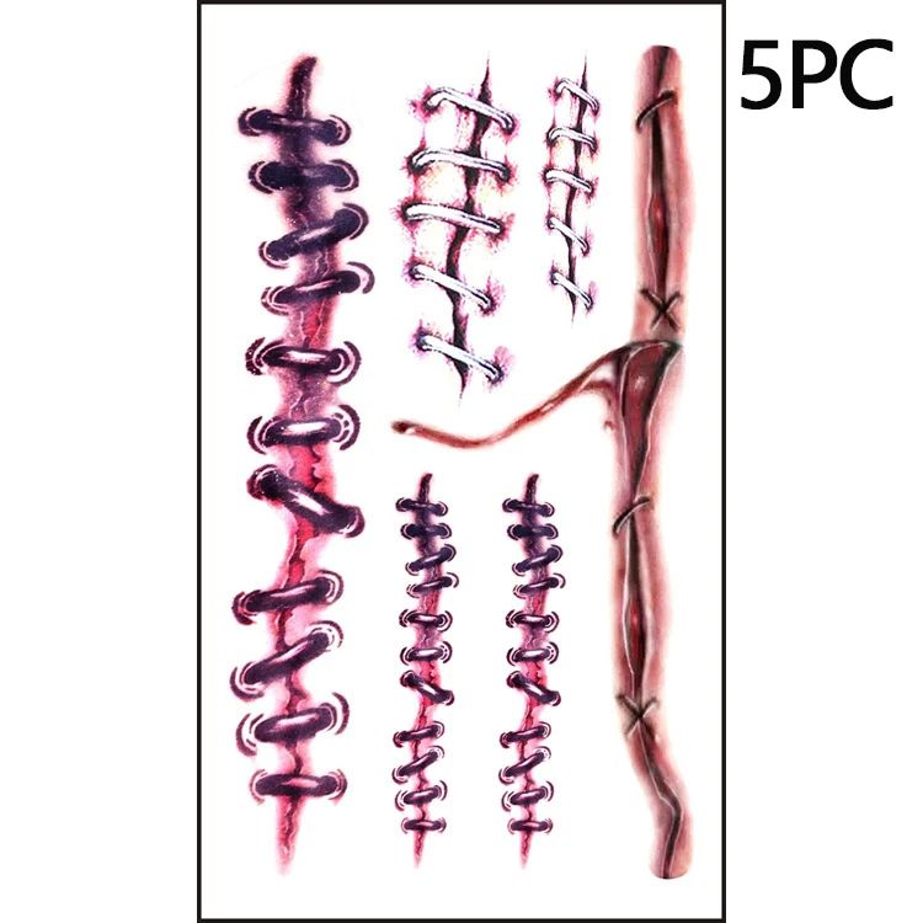 510pcs Halloween Scar Temporary Tattoo Stickers  Waterproof Fake Blood Wound Tattoos For Cosplay  P 10