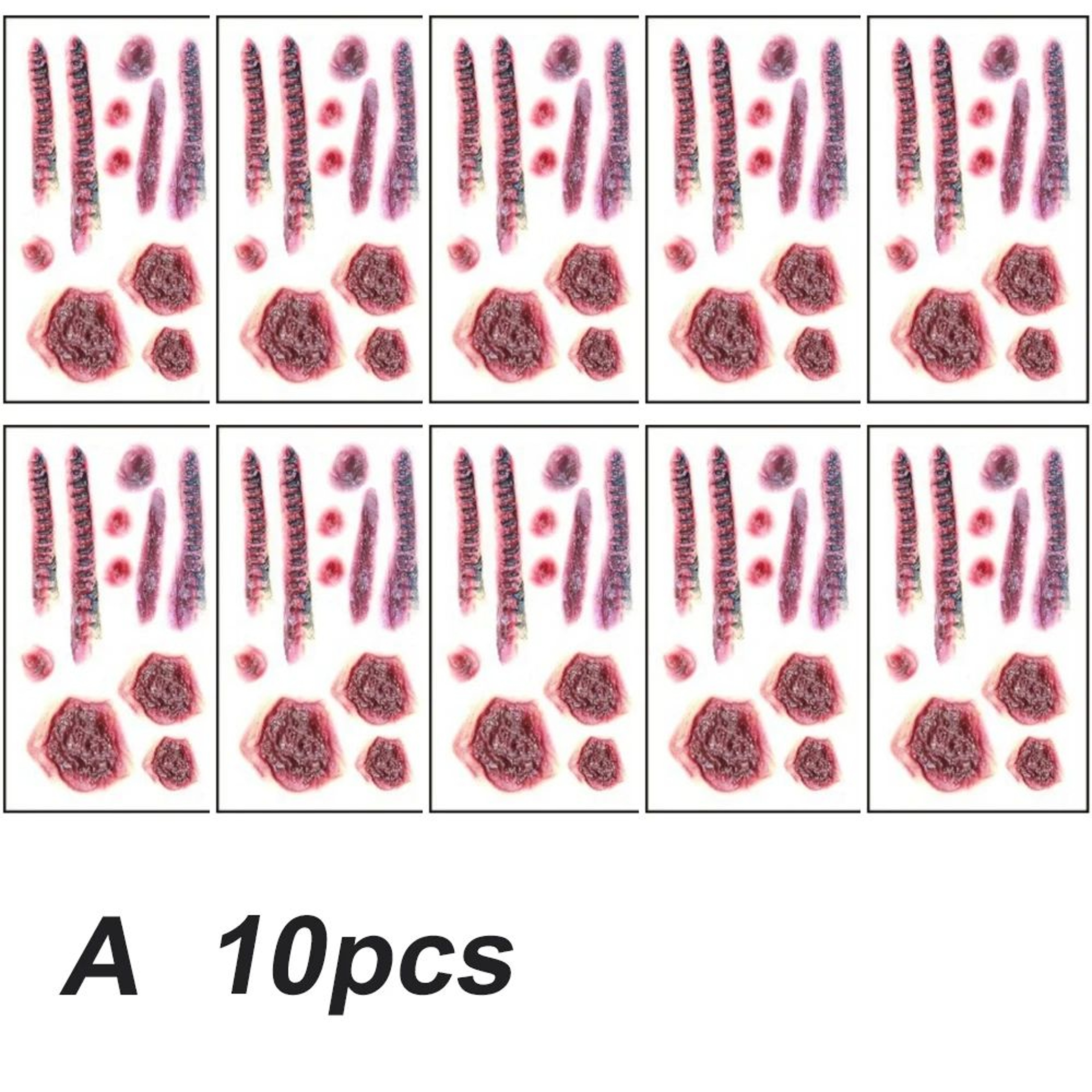 510pcs Halloween Scar Temporary Tattoo Stickers  Waterproof Fake Blood Wound Tattoos For Cosplay  P 12