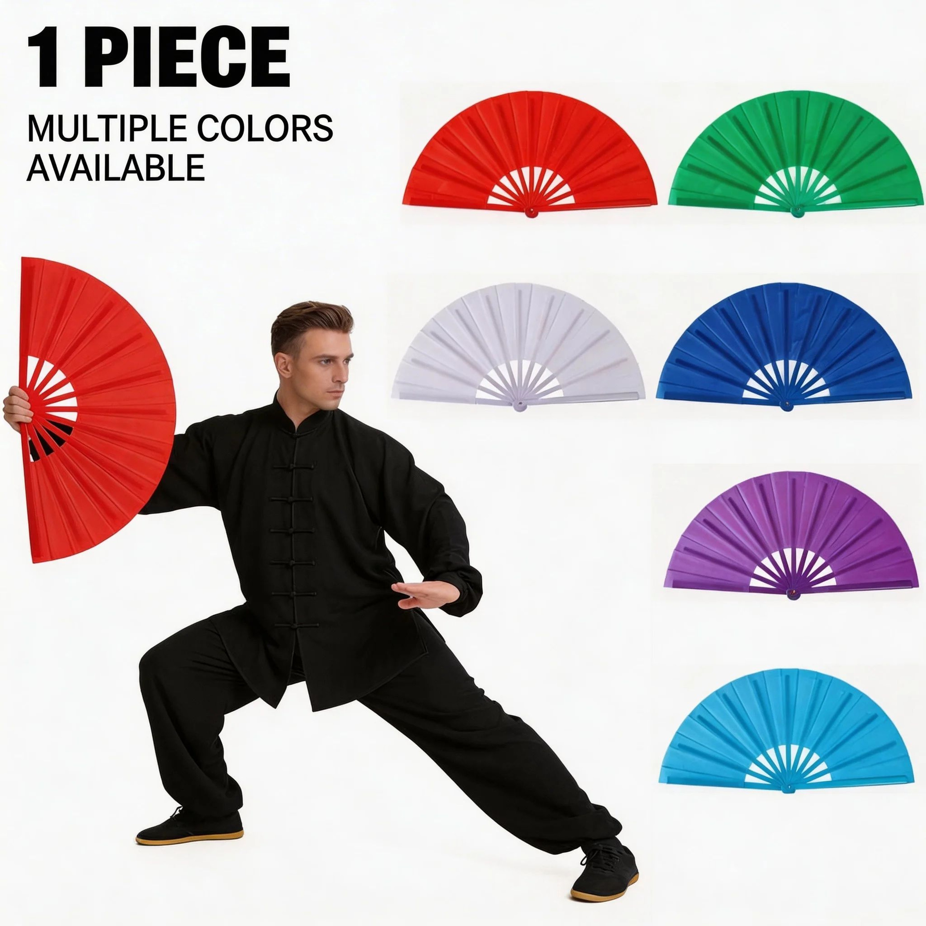 Chinese Tai Chi Kung Fu Folding Fan  10 Style Martial Arts Dance Performance Hand Fan With Plastic  0