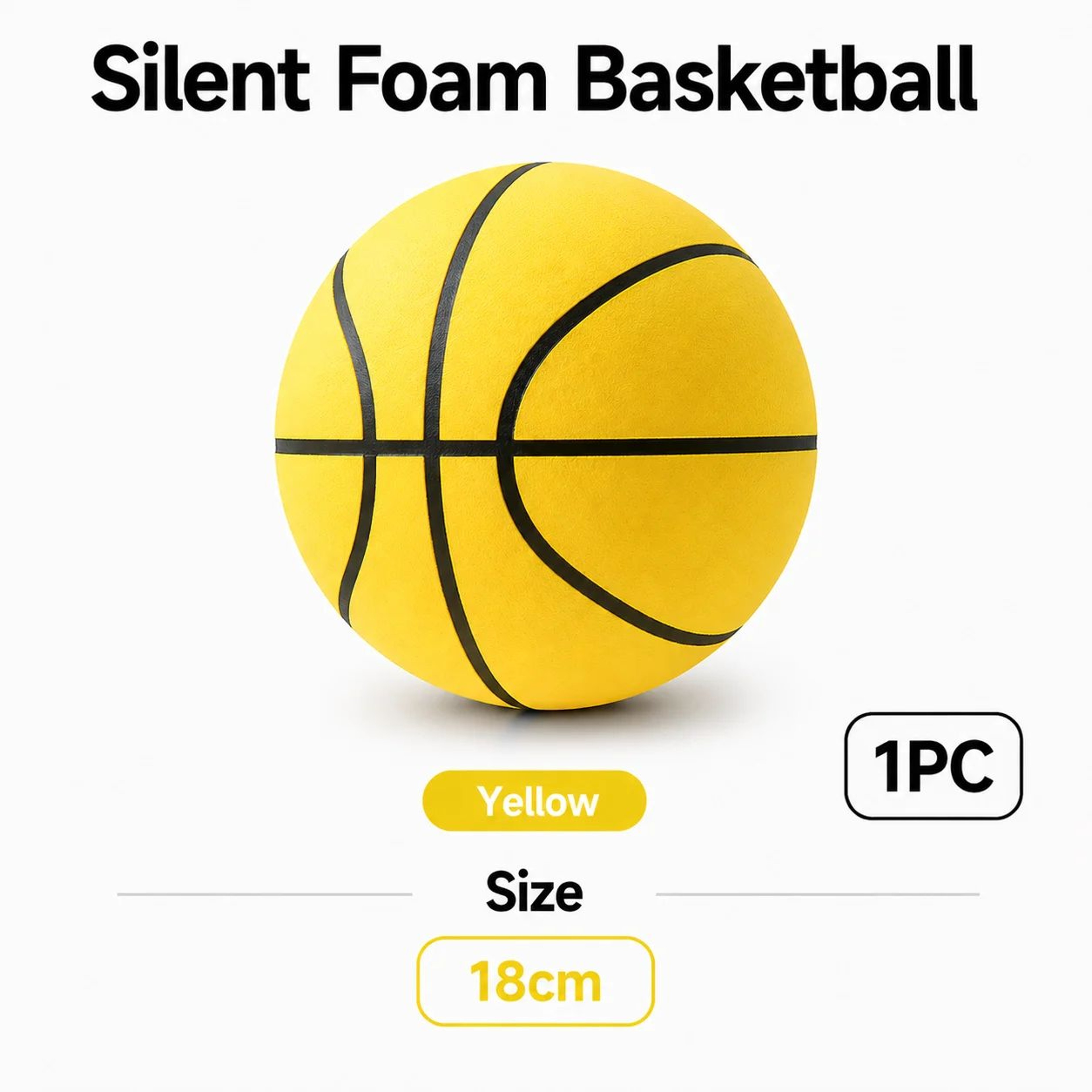 Silent Foam Basketball  High Bounce Noiseless Indoor Training Ball For Dribbling Practice Sizes 3 5 9