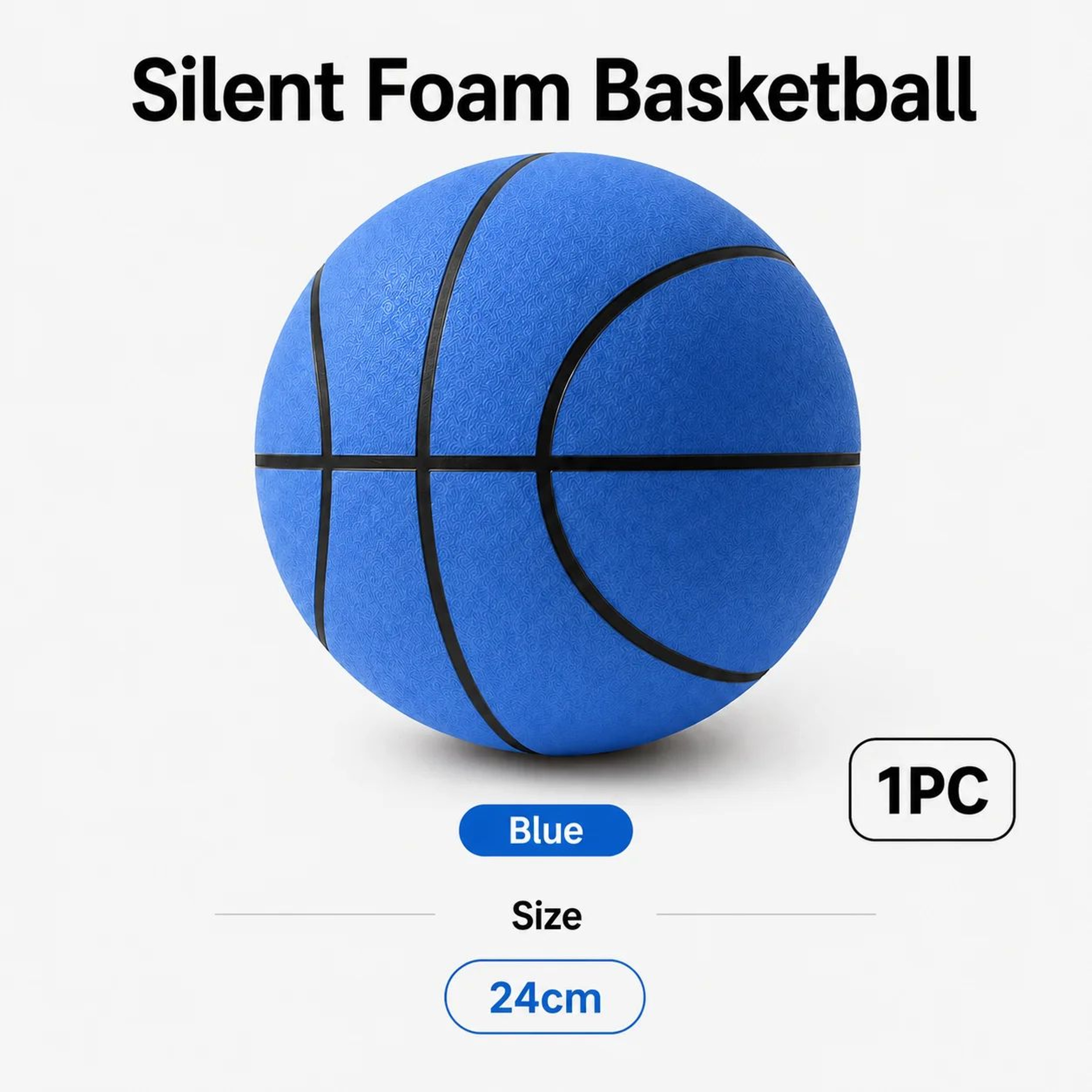 Silent Foam Basketball  High Bounce Noiseless Indoor Training Ball For Dribbling Practice Sizes 3 5 14