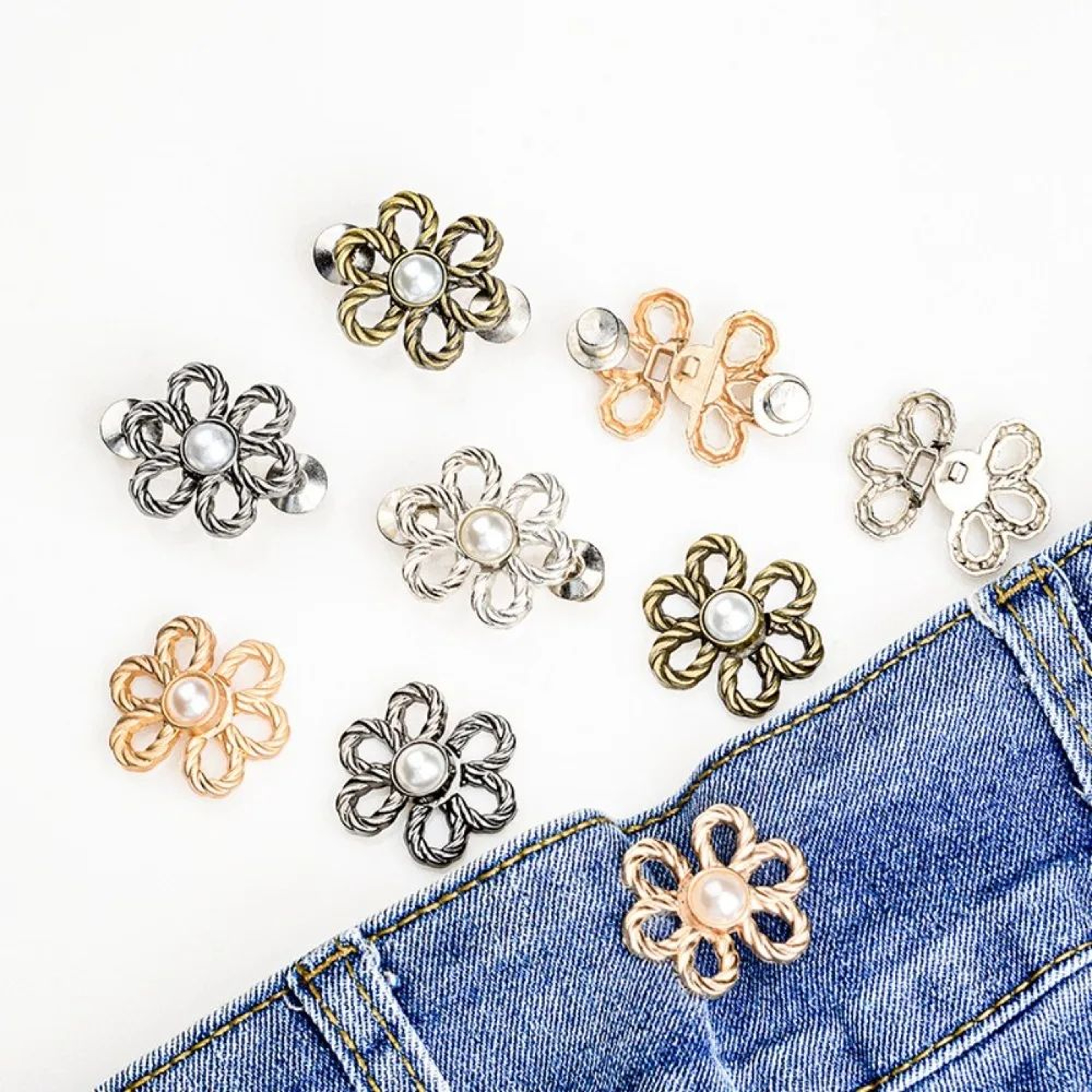 DIY Adjustable Waist Tightening Button  NoSew Detachable Pants Waist Buckle For Jeans Skirts  Trous 3