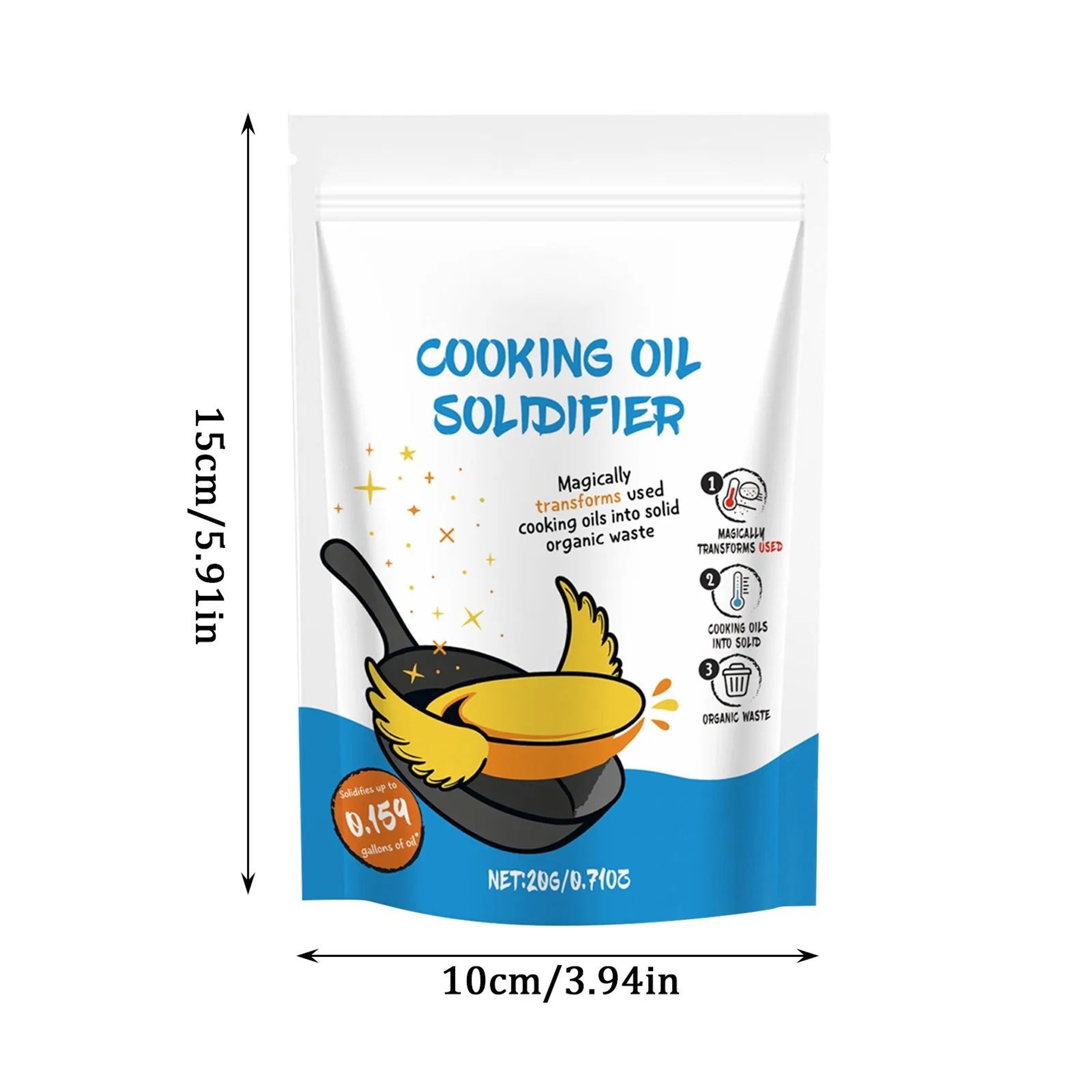 Cooking Oil Solidifier  FastActing Waste Oil Hardener For Easy Kitchen Grease Disposal 2