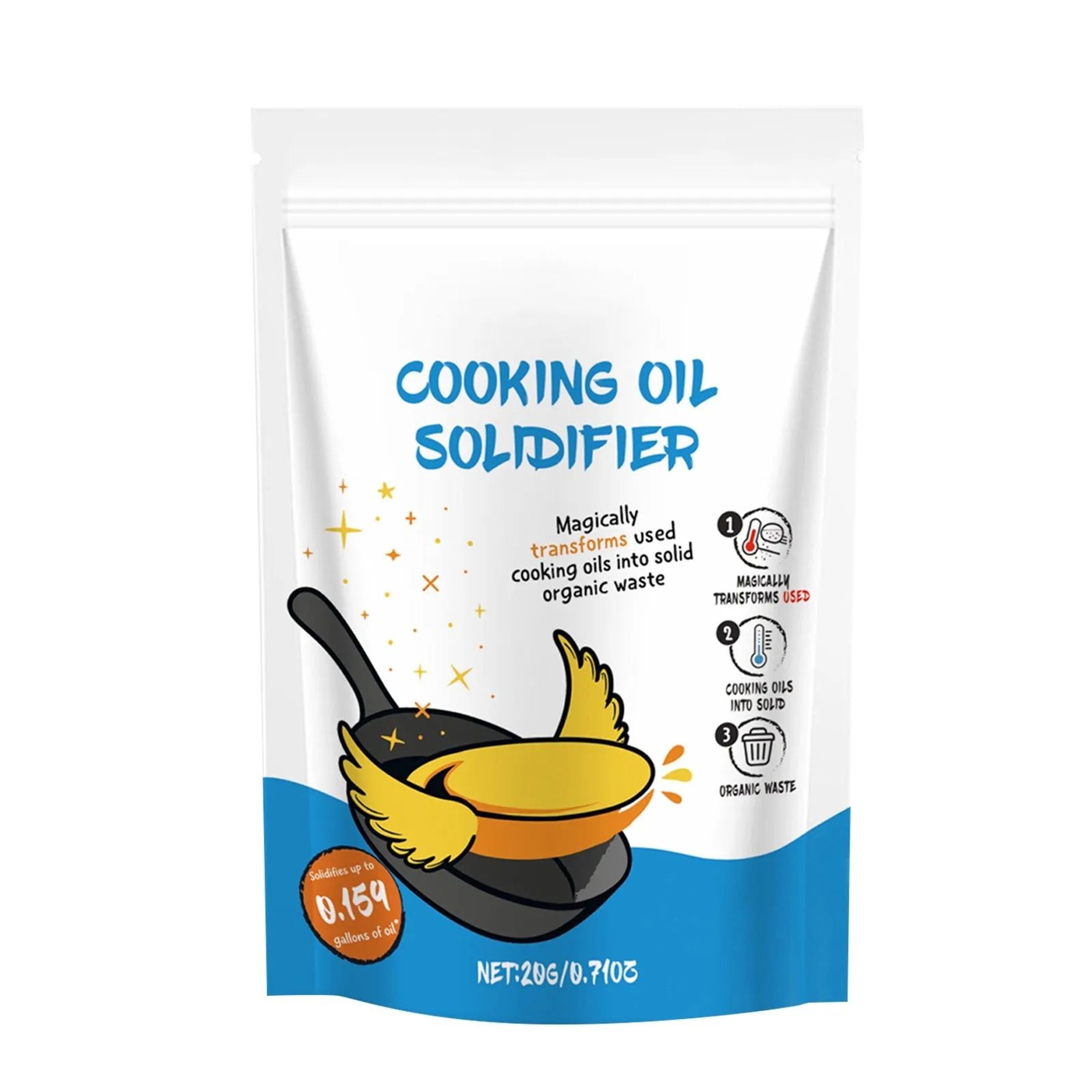 Cooking Oil Solidifier  FastActing Waste Oil Hardener For Easy Kitchen Grease Disposal 1
