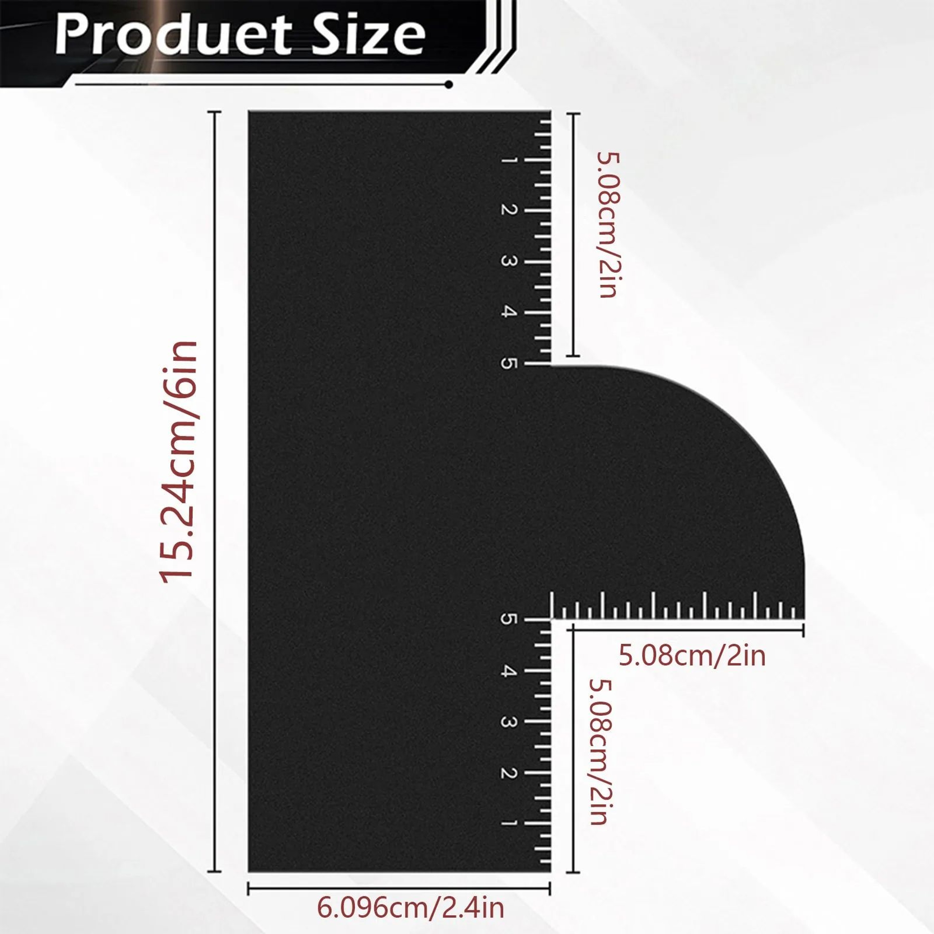 Mens Hairline  Beard Lineup Guide  Barber Haircut Styling Template With Measurement Ruler For Edge  2