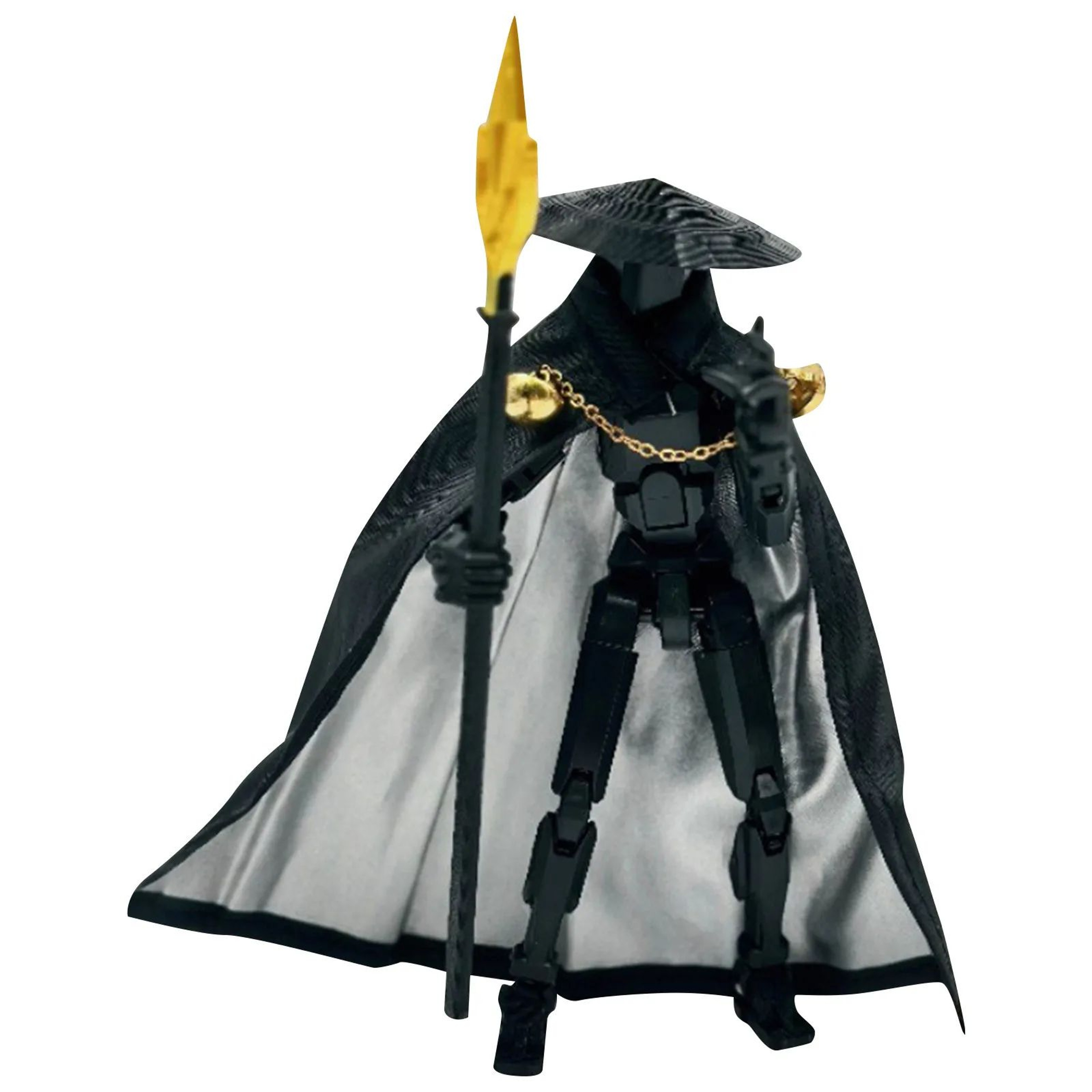 T13 MultiJointed Action Figure  Movable Swordsman Dummy With Cape Hat 8 Weapons  Interchangeable Ha 3