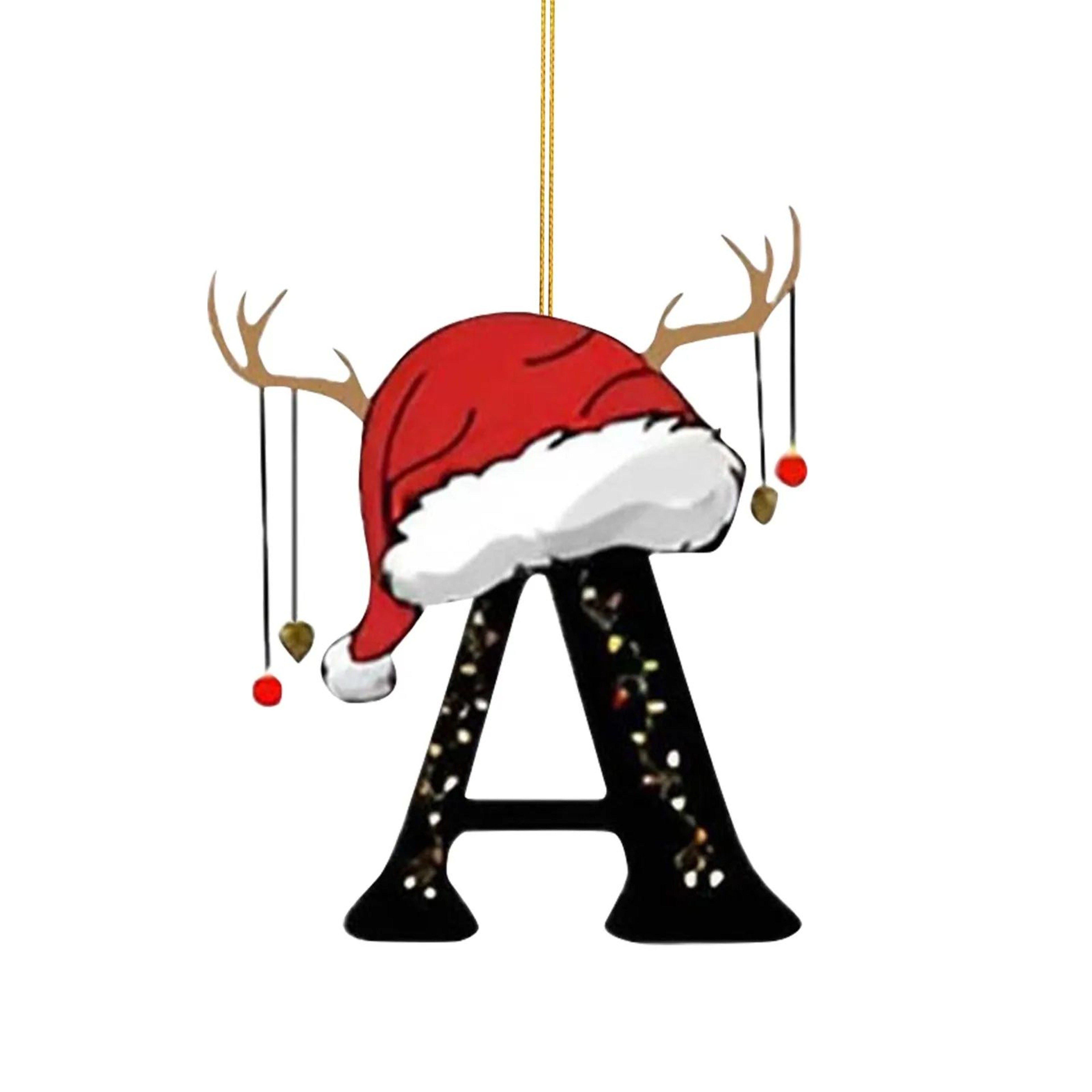 Christmas Letter Ornament  26 Alphabet Initial Pendants For Christmas Tree Personalized Holiday  Ne 4