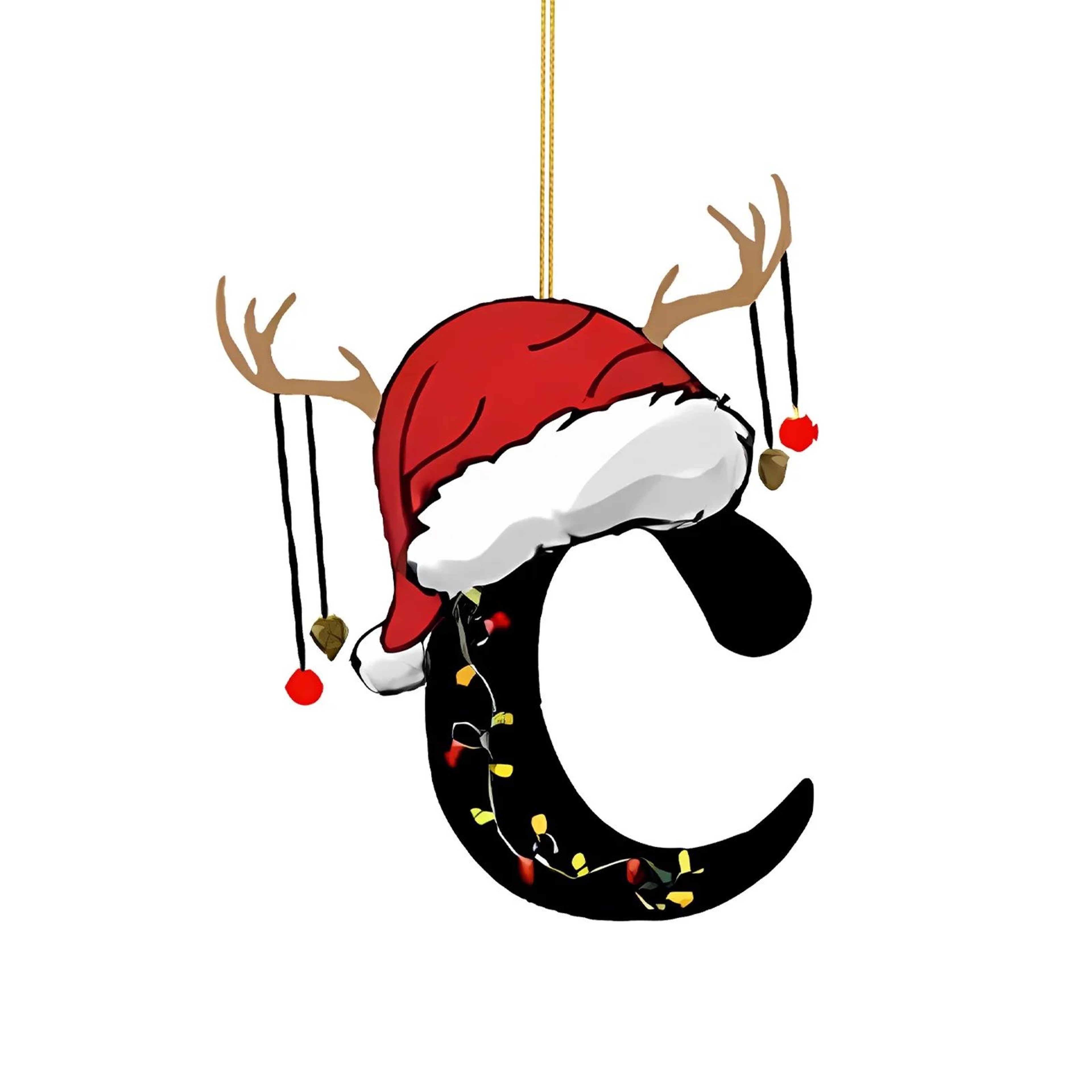 Christmas Letter Ornament  26 Alphabet Initial Pendants For Christmas Tree Personalized Holiday  Ne 6