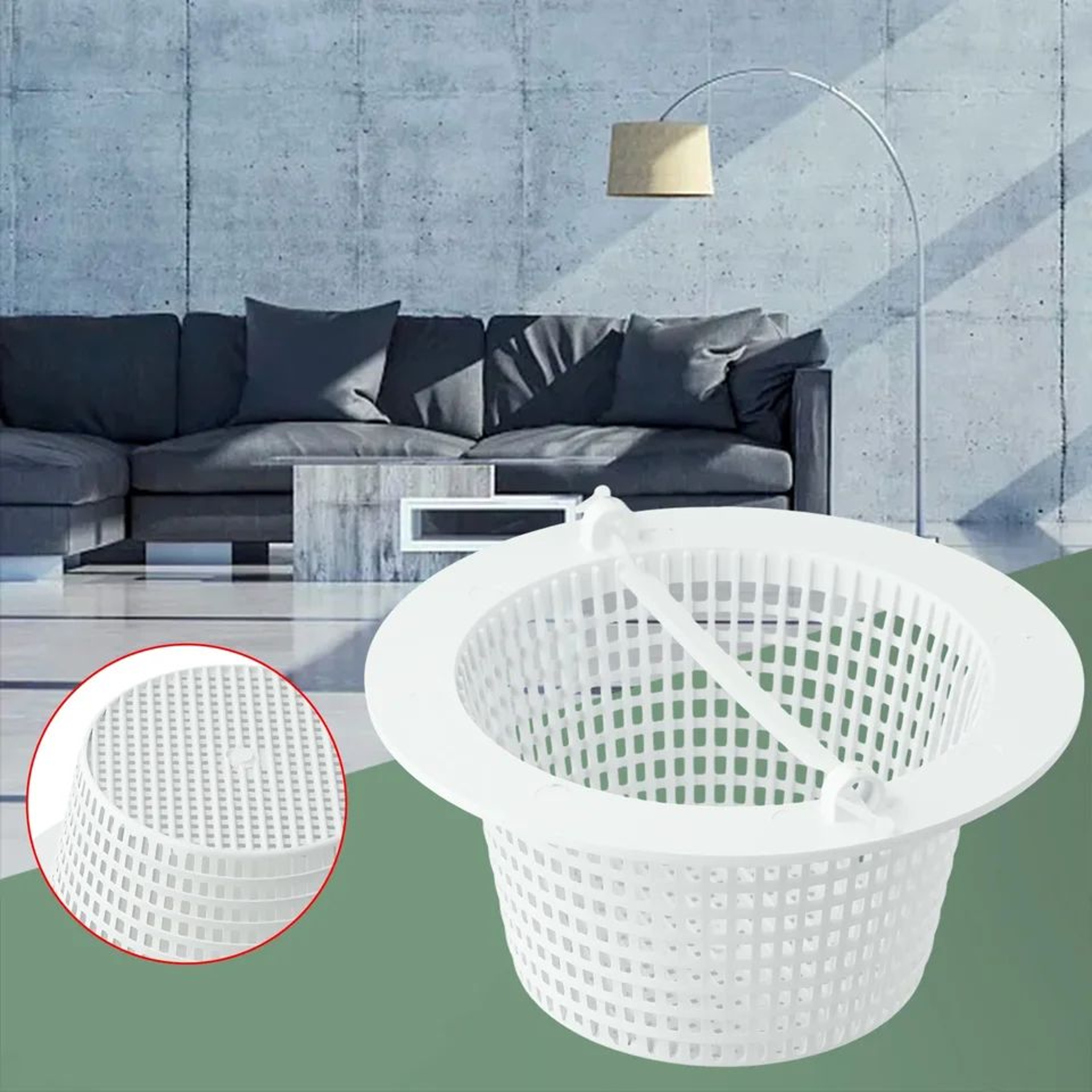 1pc Pool Skimmer Basket  Replacement Filter Basket With Handle For Hayward SPX1091C SP1091LX SP1091 2