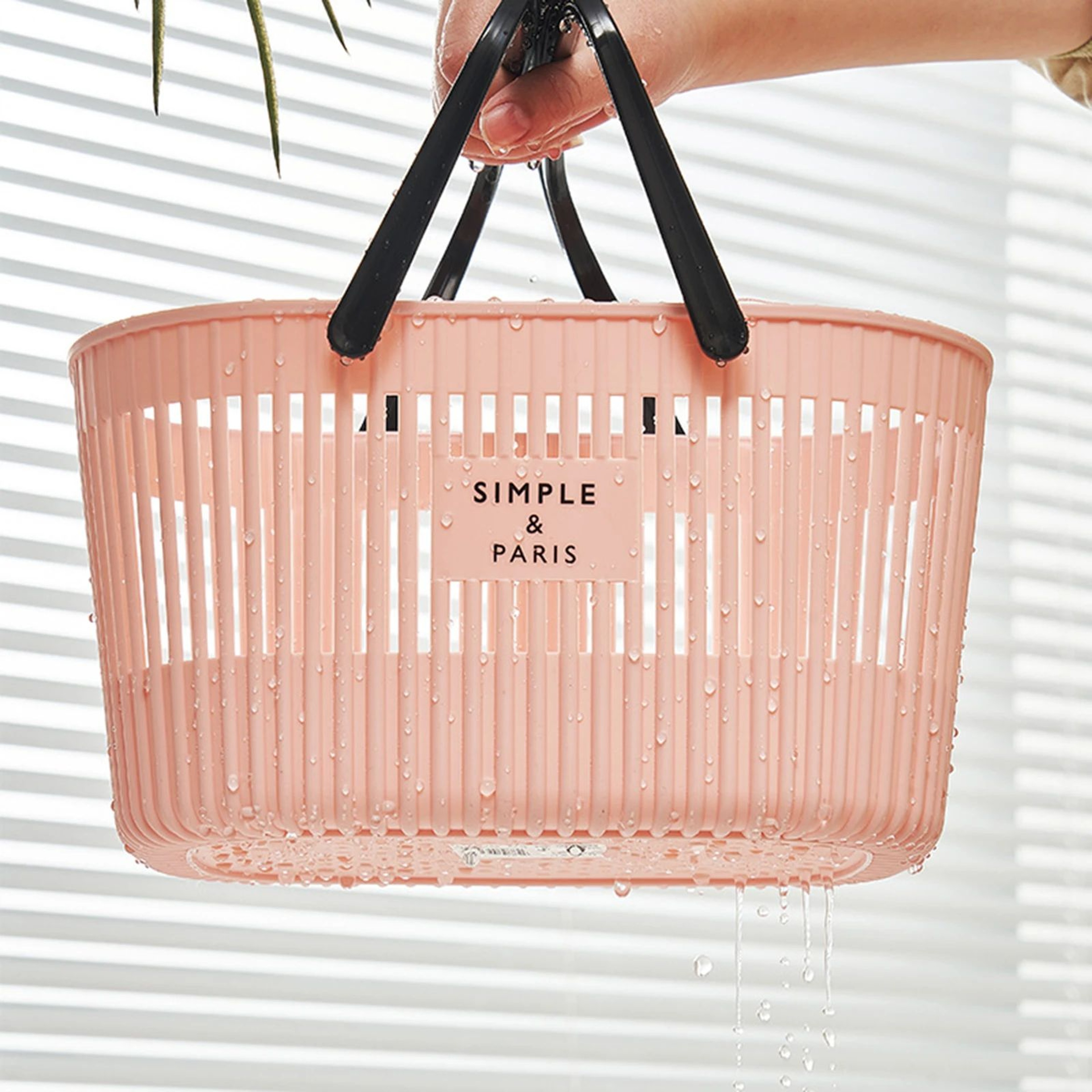 Stackable Plastic Organizer Basket  Portable Drainage Shower Caddy With Handles For Bathroom Toilet 5