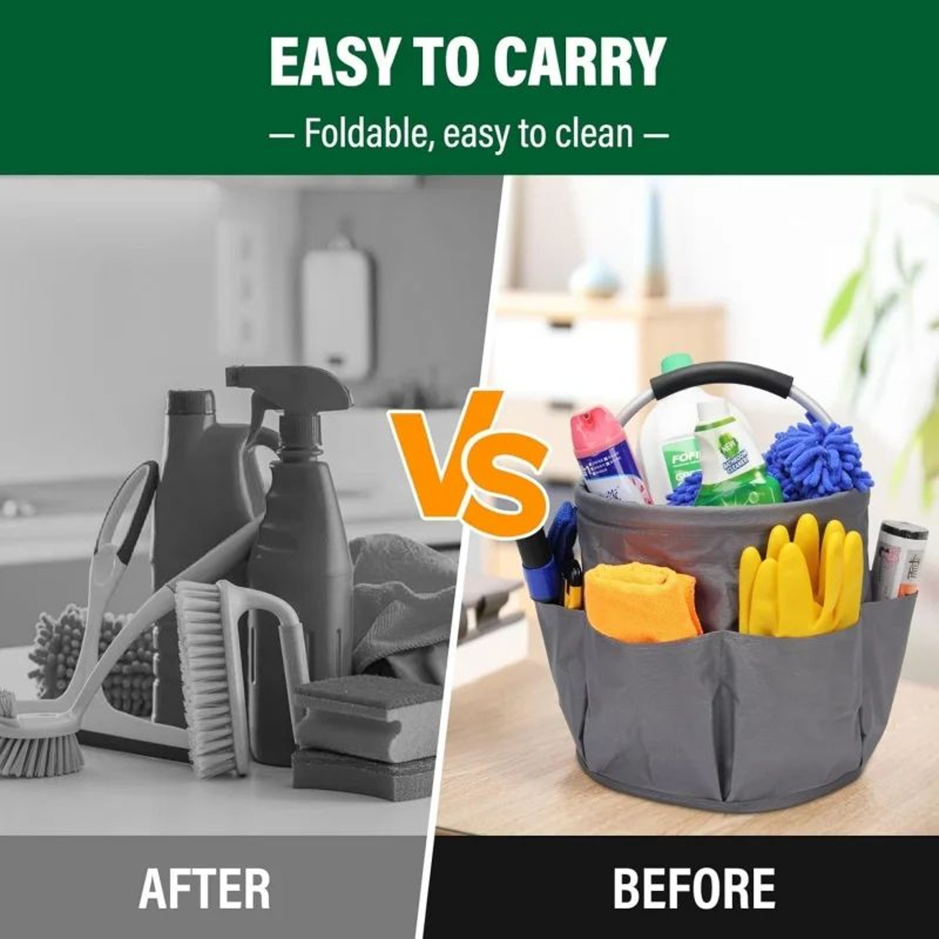 Portable Folding Outdoor Basket  NonWoven Fabric Drawstring Storage Carrier For Camping Picnic Beac 1