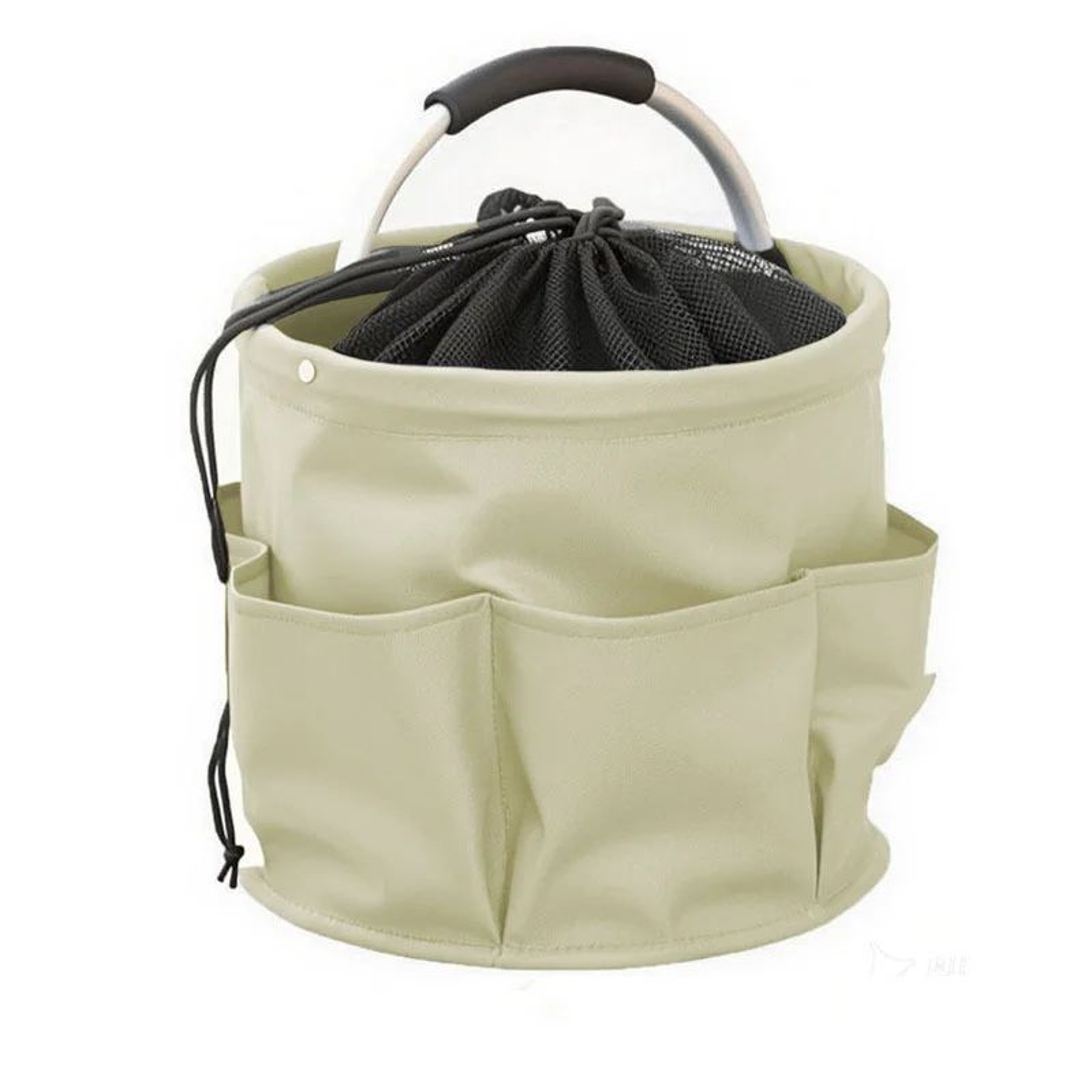 Portable Folding Outdoor Basket  NonWoven Fabric Drawstring Storage Carrier For Camping Picnic Beac 6