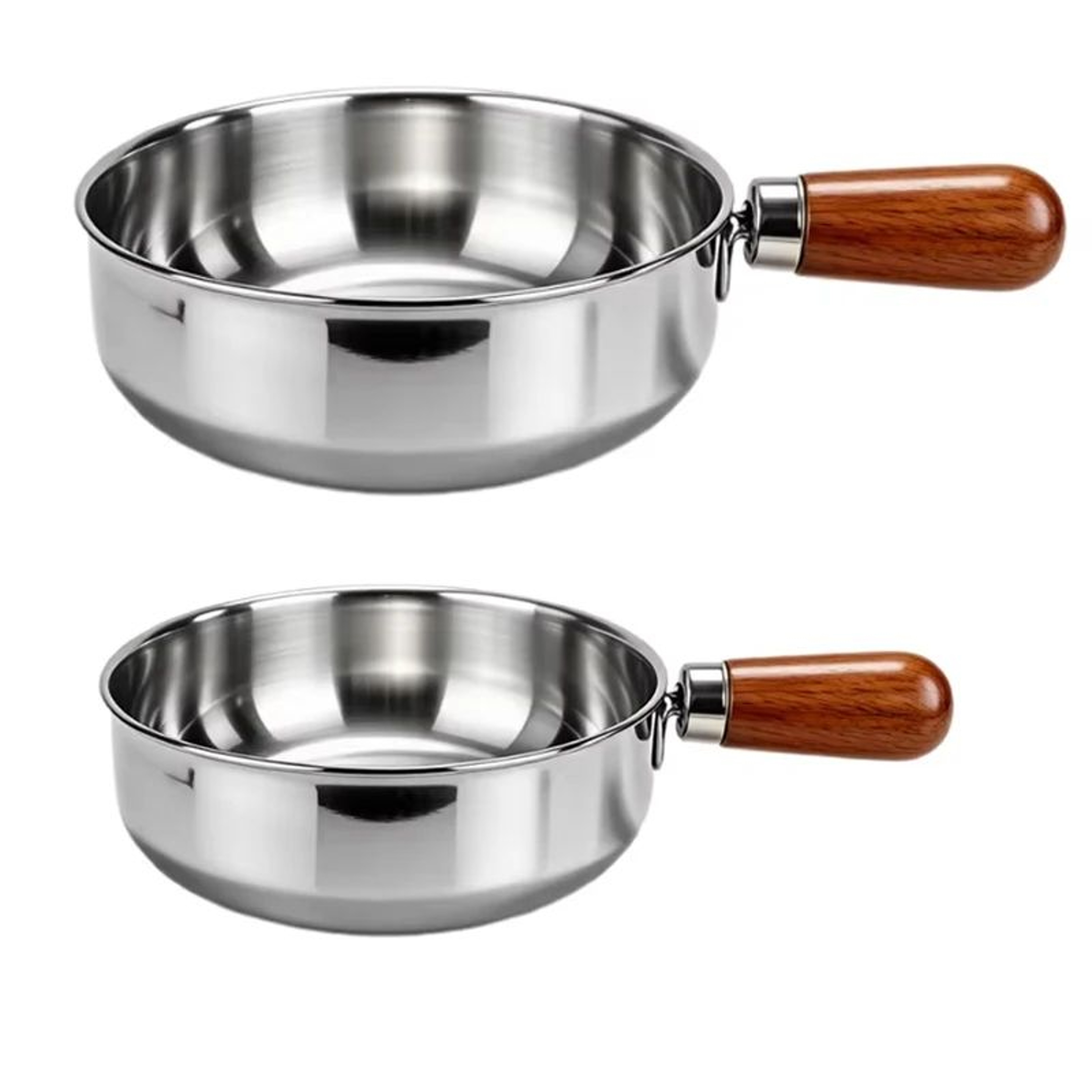 Stainless Steel Milk Pot  Induction Compatible Saucepan With HeatResistant Wooden Handle NonSlip Ba 1