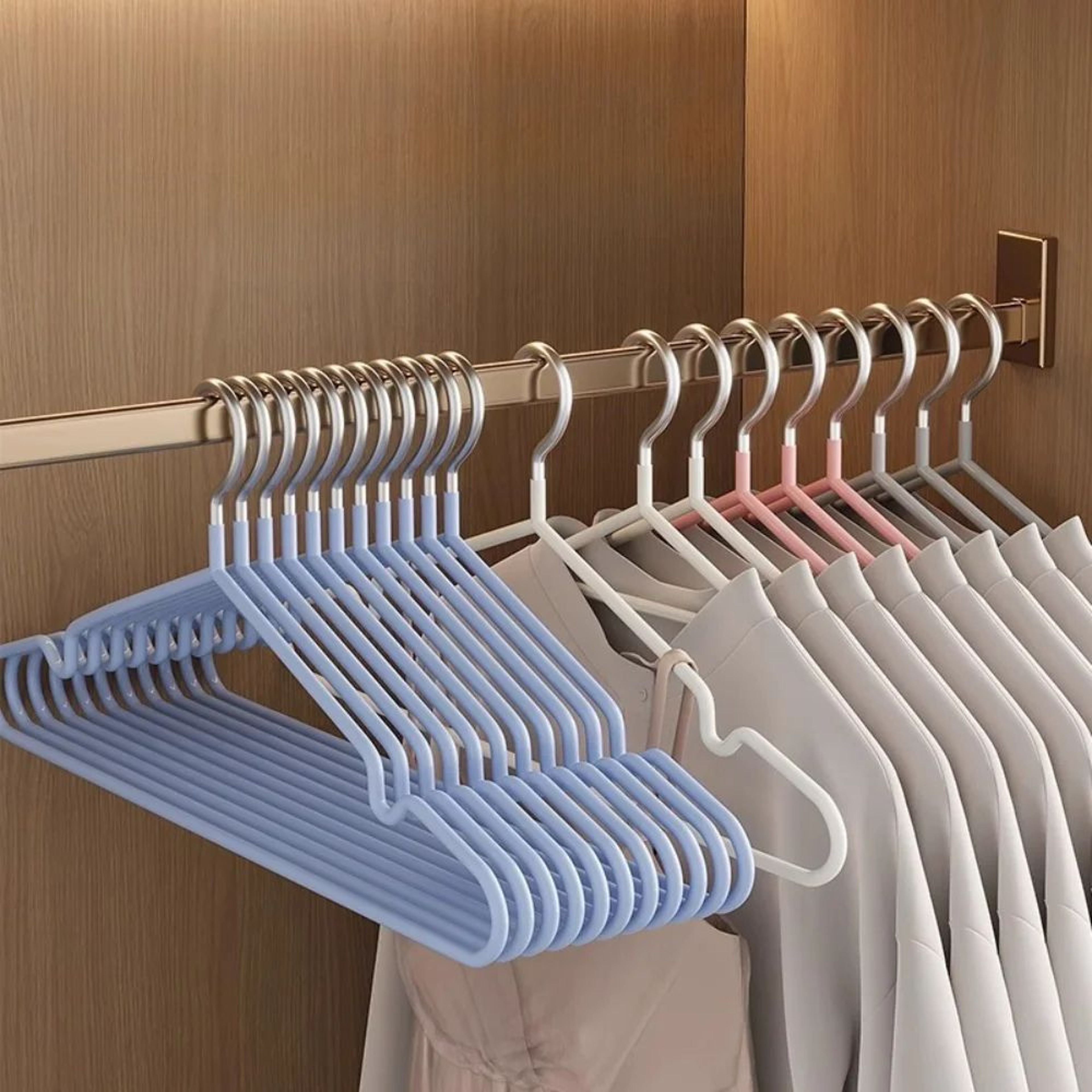 Heavy Duty Metal Clothes Hangers  AntiSlip Space Saving Closet Organizers For Home Boutique Garage  3