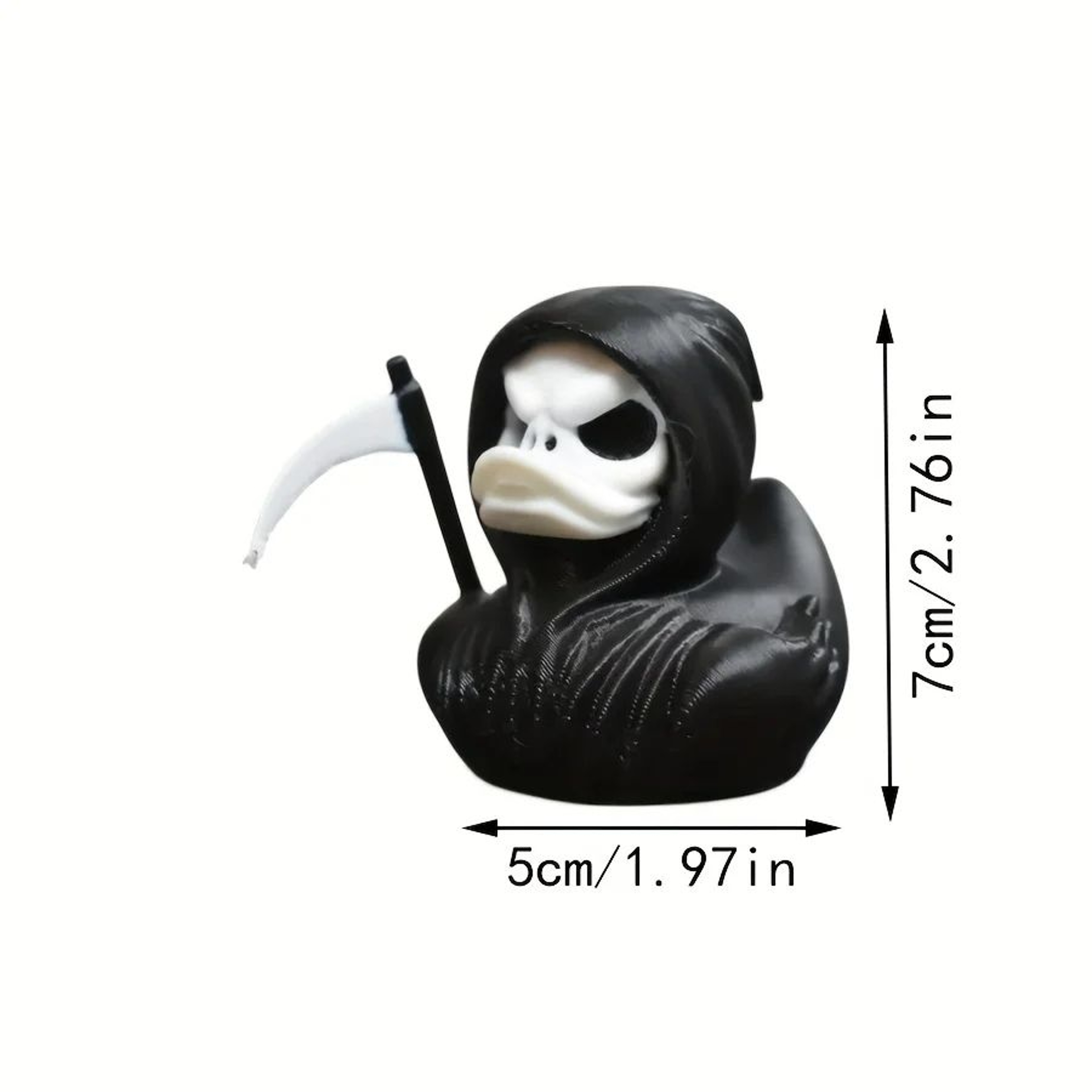 Grim Reaper Duck Statue  3D Scary Resin Death Duck Figurine For Halloween Haunted House Party  Home 5