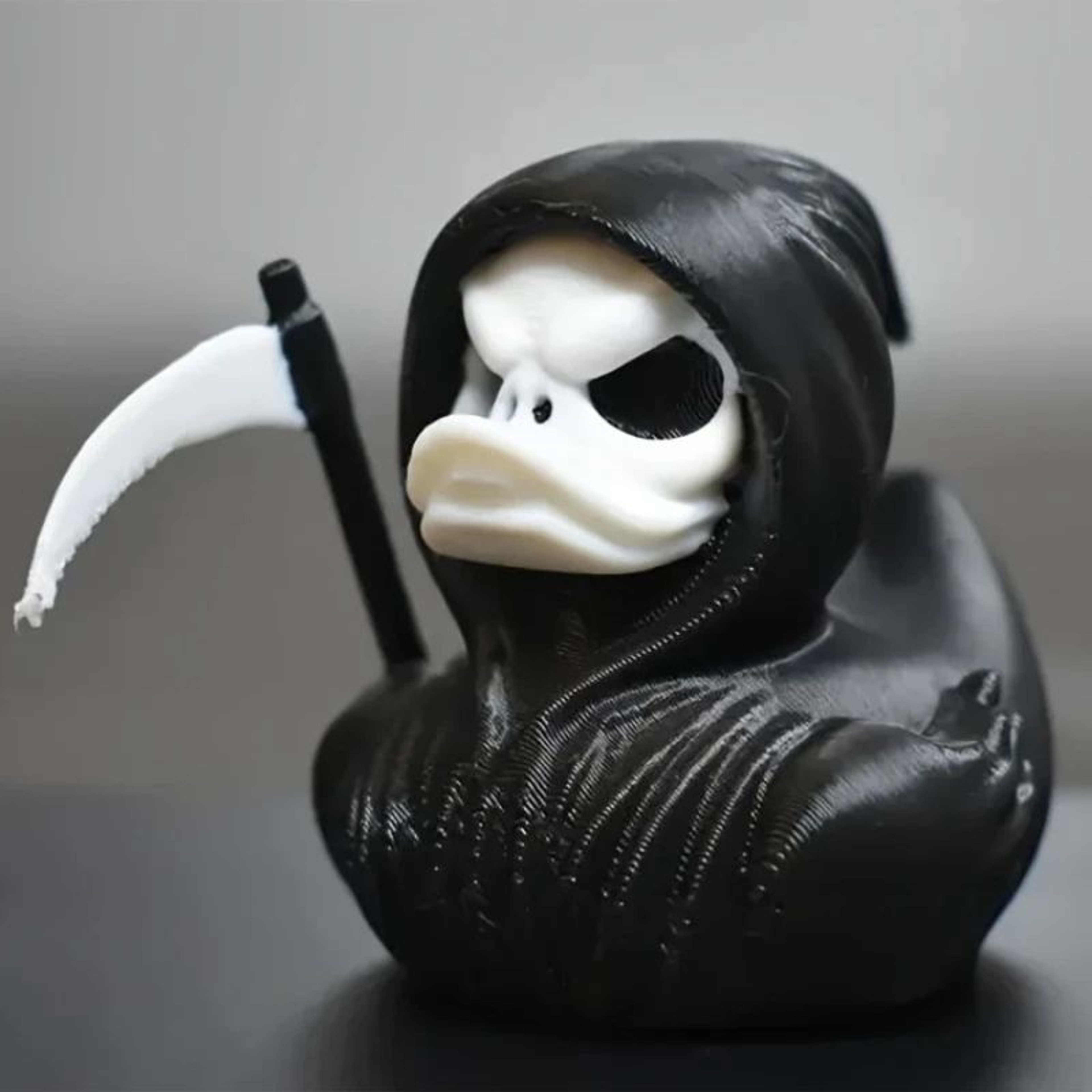 Grim Reaper Duck Statue  3D Scary Resin Death Duck Figurine For Halloween Haunted House Party  Home 6