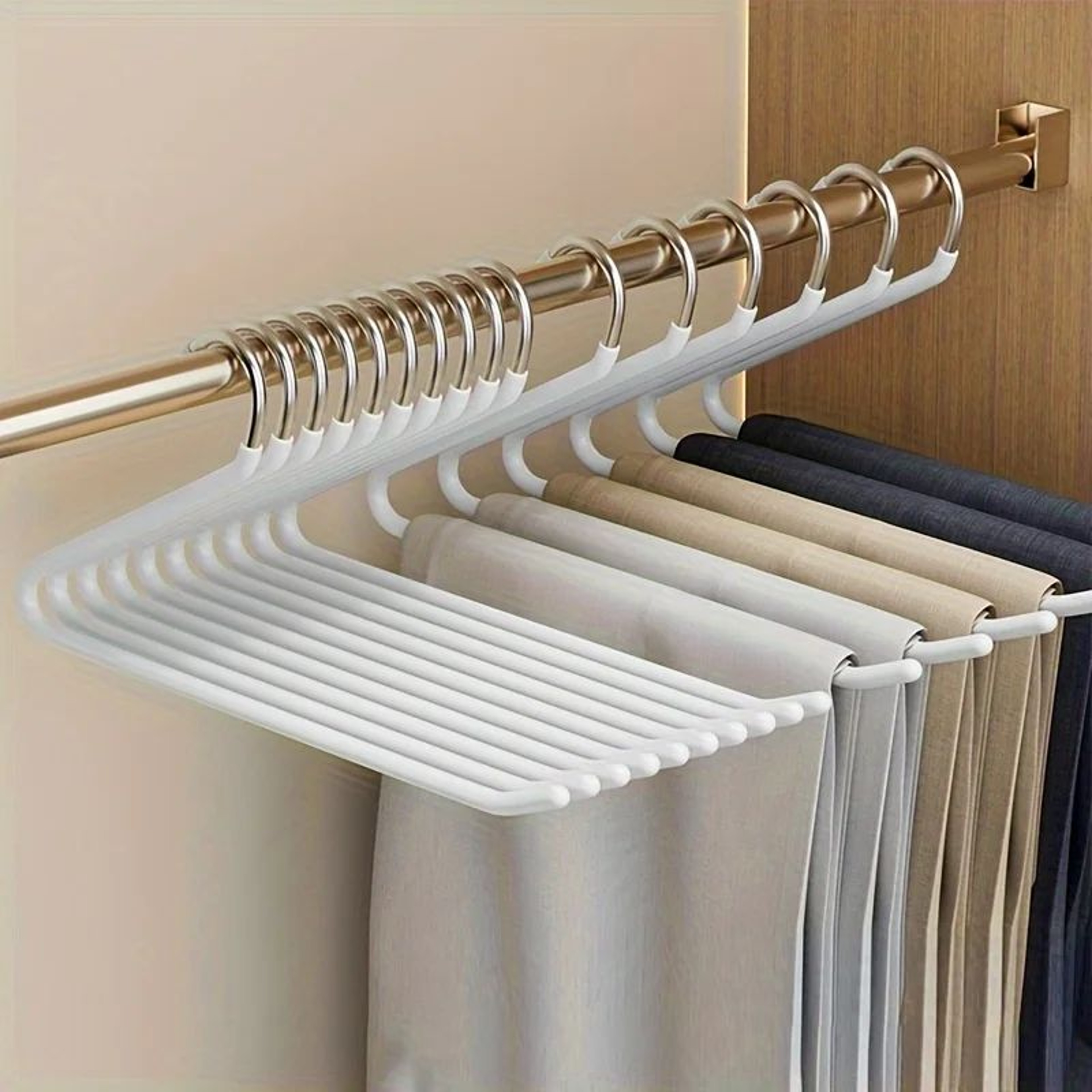 ZShaped Stainless Steel Pants Hanger  SpaceSaving Multifunctional Trouser Rack For Jeans Clothes  C 3