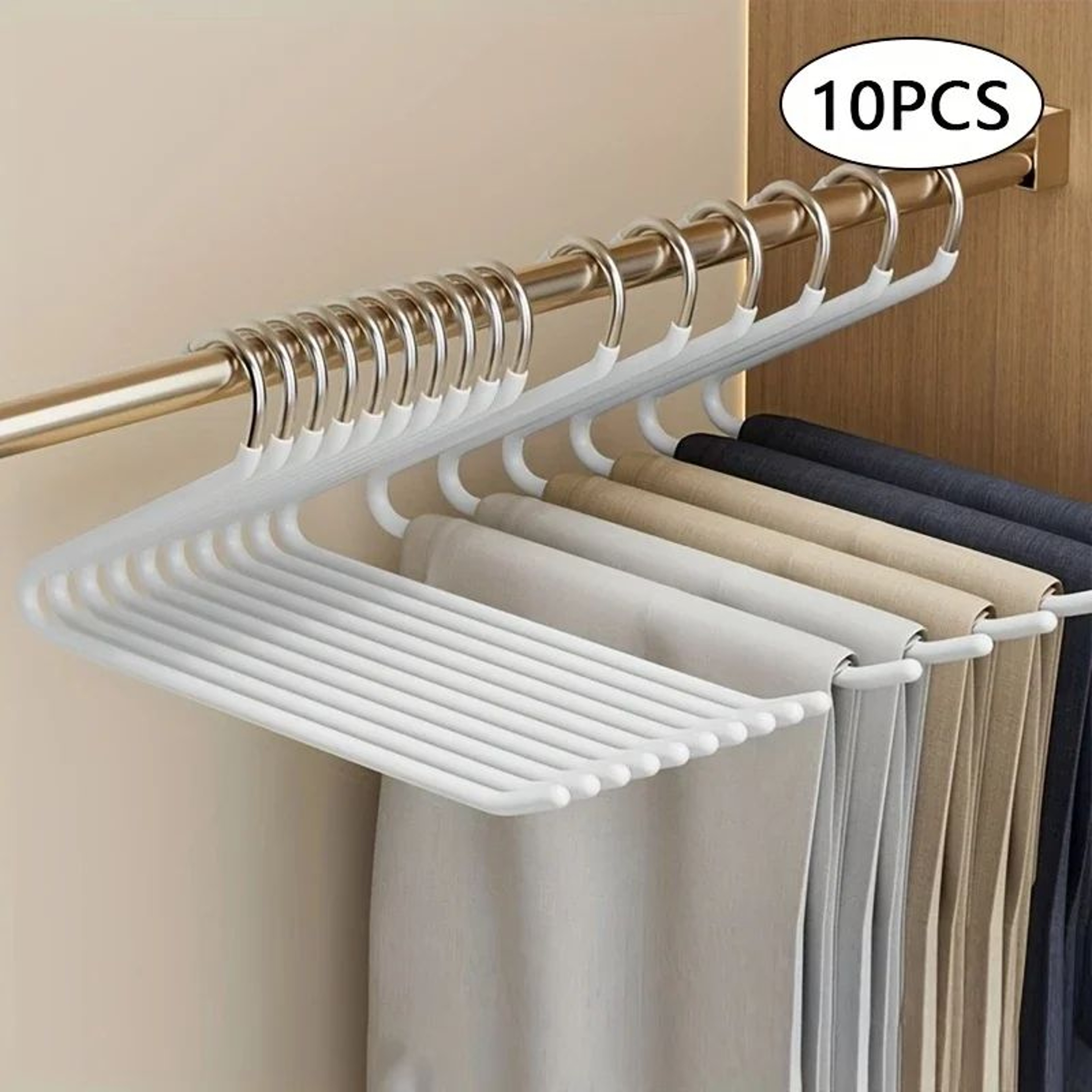 ZShaped Stainless Steel Pants Hanger  SpaceSaving Multifunctional Trouser Rack For Jeans Clothes  C 8