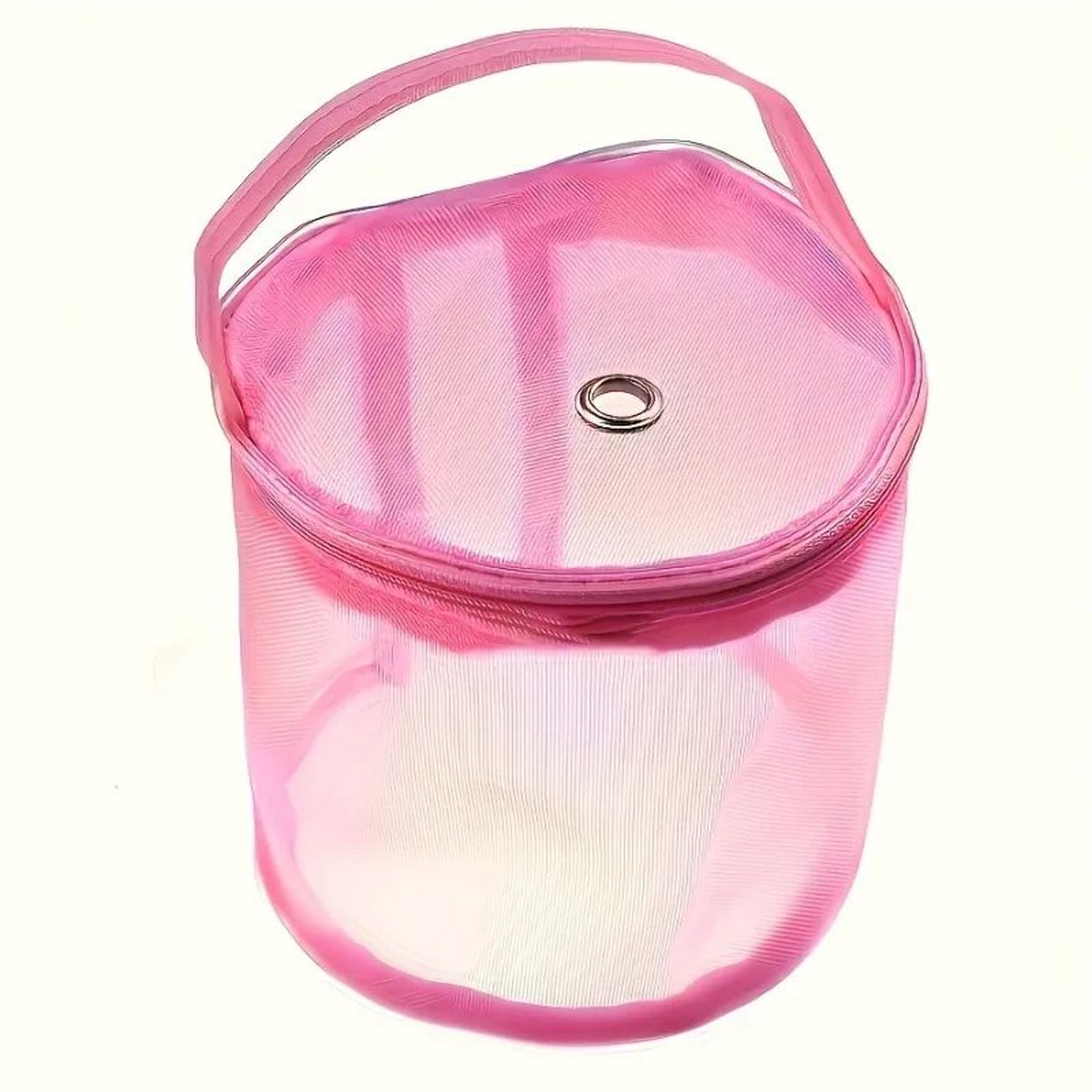 Colorful Nylon Mesh Yarn Storage Bag  Zippered Knitting  Crochet Organizer For Yarn Hooks Needles   2