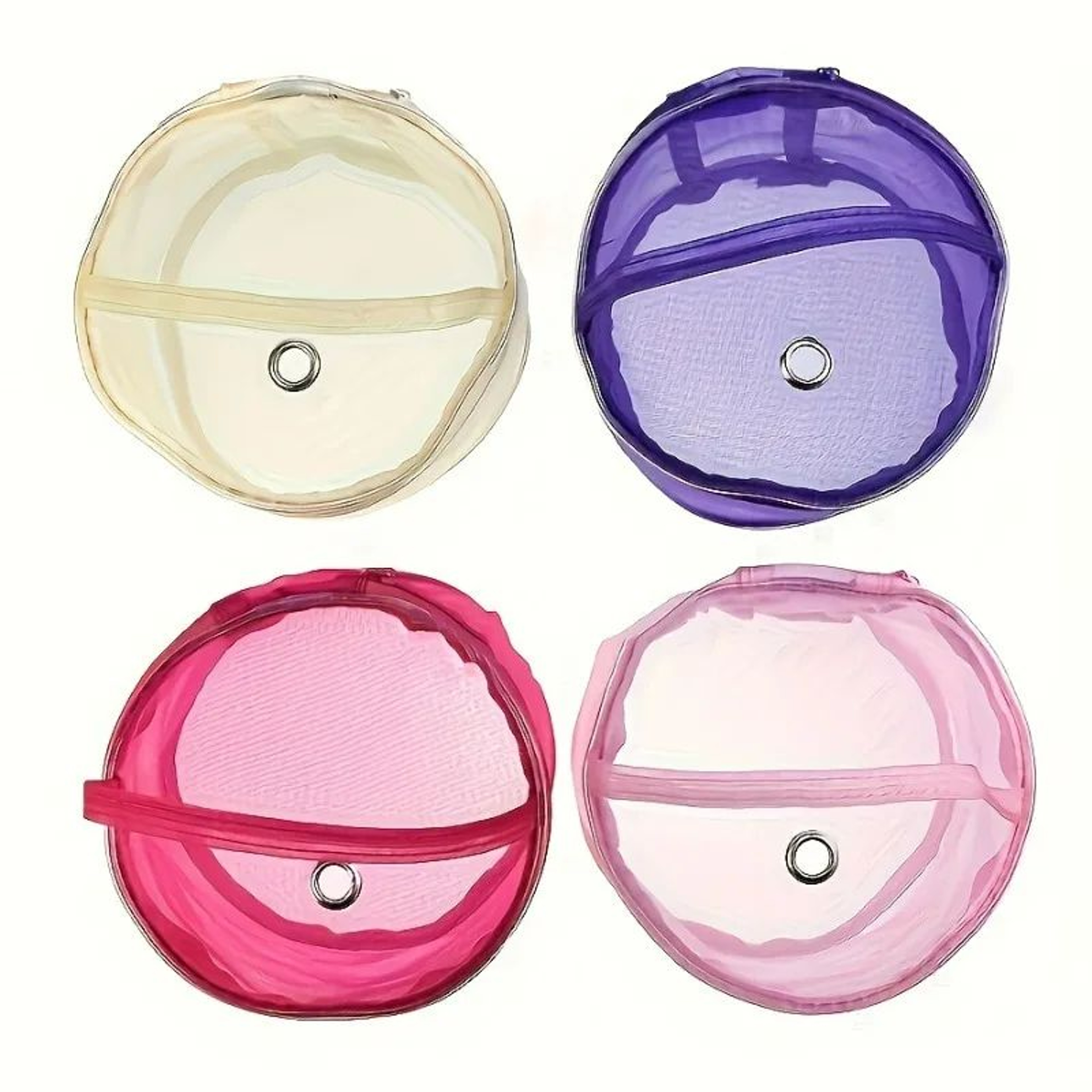 Colorful Nylon Mesh Yarn Storage Bag  Zippered Knitting  Crochet Organizer For Yarn Hooks Needles   4