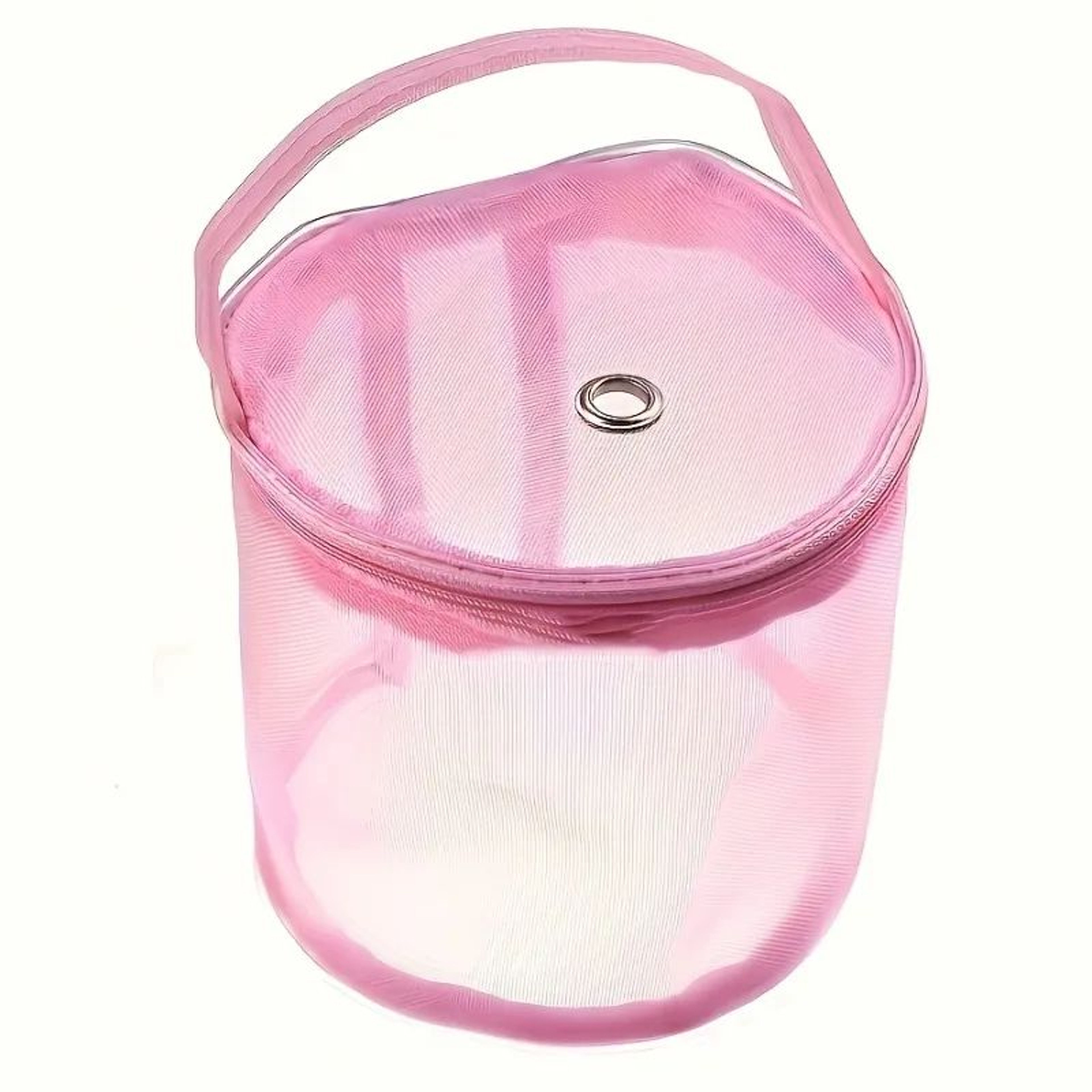 Colorful Nylon Mesh Yarn Storage Bag  Zippered Knitting  Crochet Organizer For Yarn Hooks Needles   7