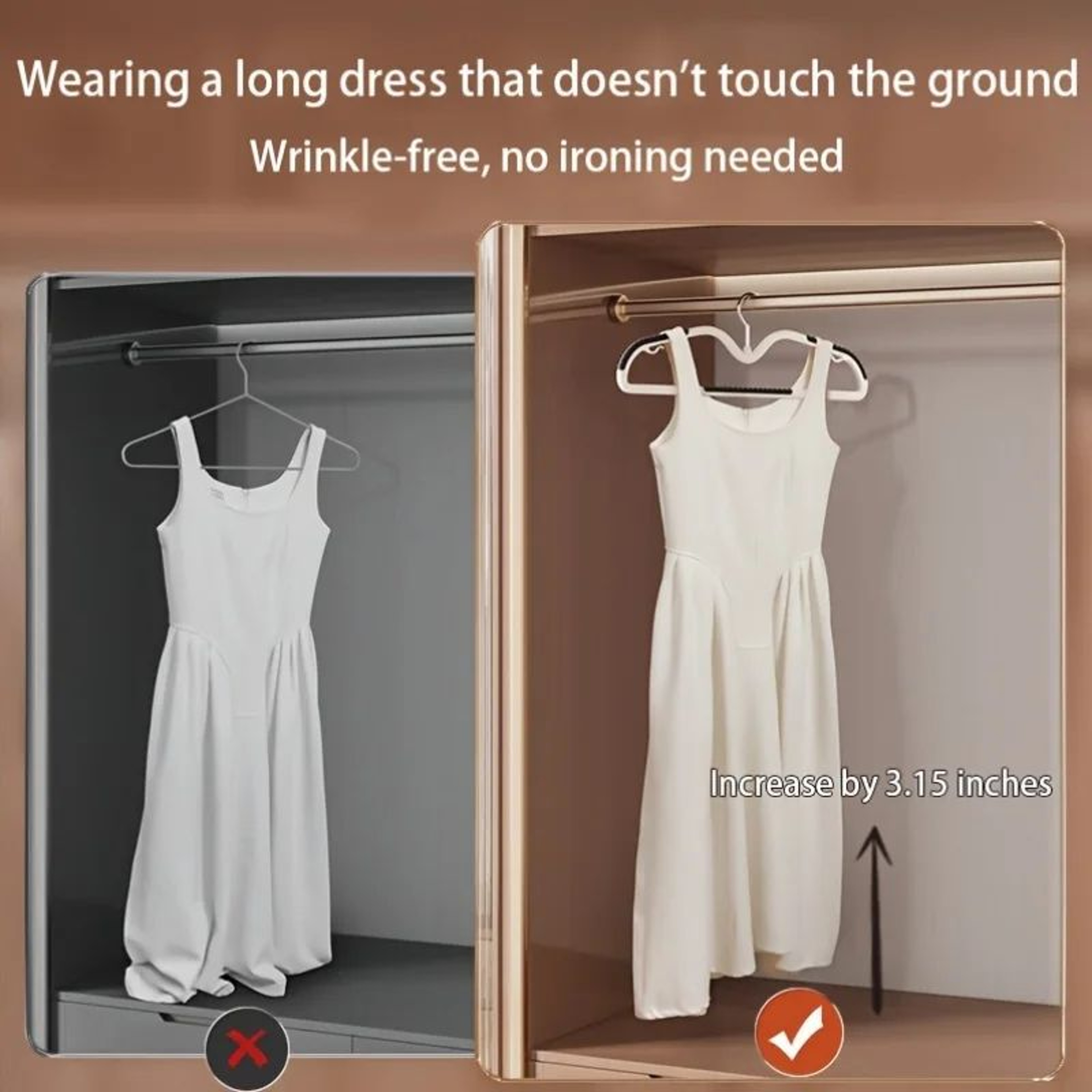 20pcs SpaceSaving Plastic Clothes Hangers  NonSlip Short Neck Wardrobe Organizer With Connectors  M 3