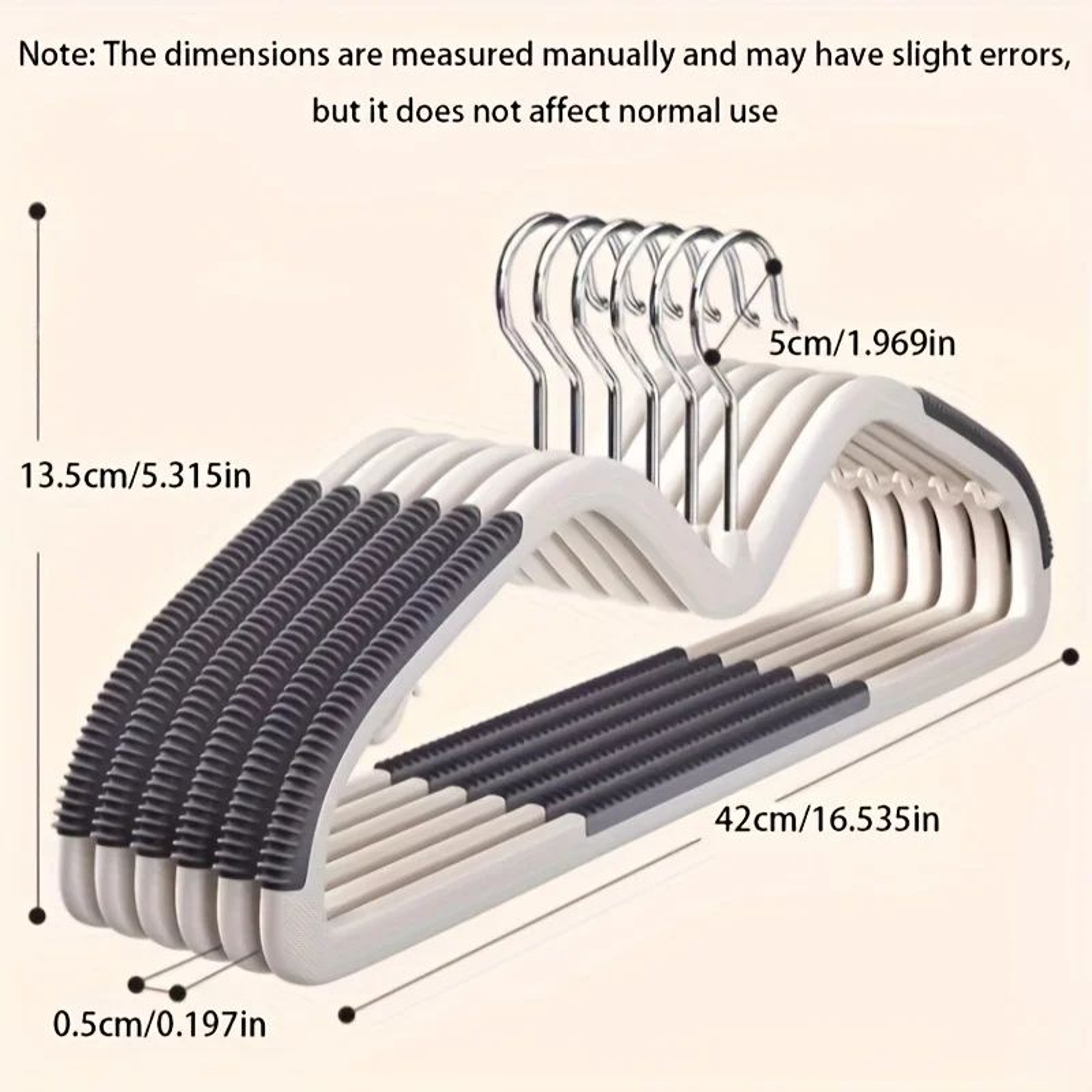 20pcs SpaceSaving Plastic Clothes Hangers  NonSlip Short Neck Wardrobe Organizer With Connectors  M 5