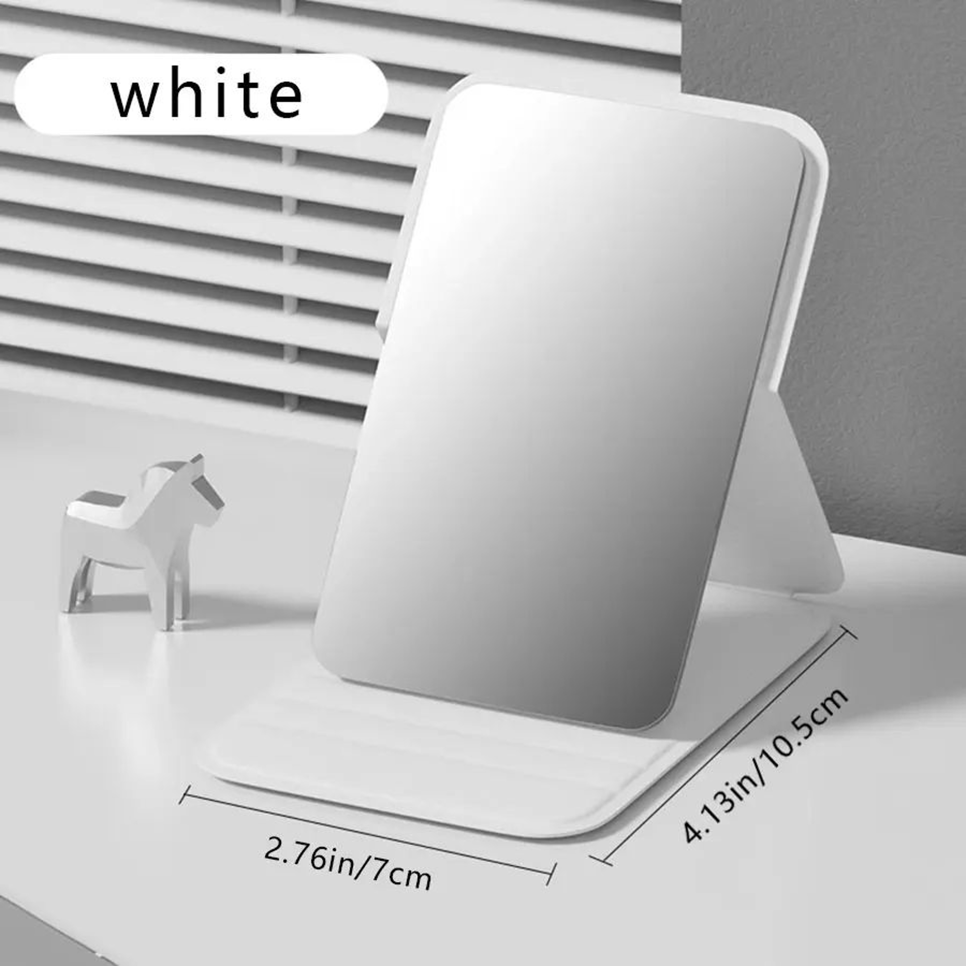 Portable Folding Makeup Mirror  Compact Desktop Vanity Mirror For Travel Dorm Home Women  Men Daily 8