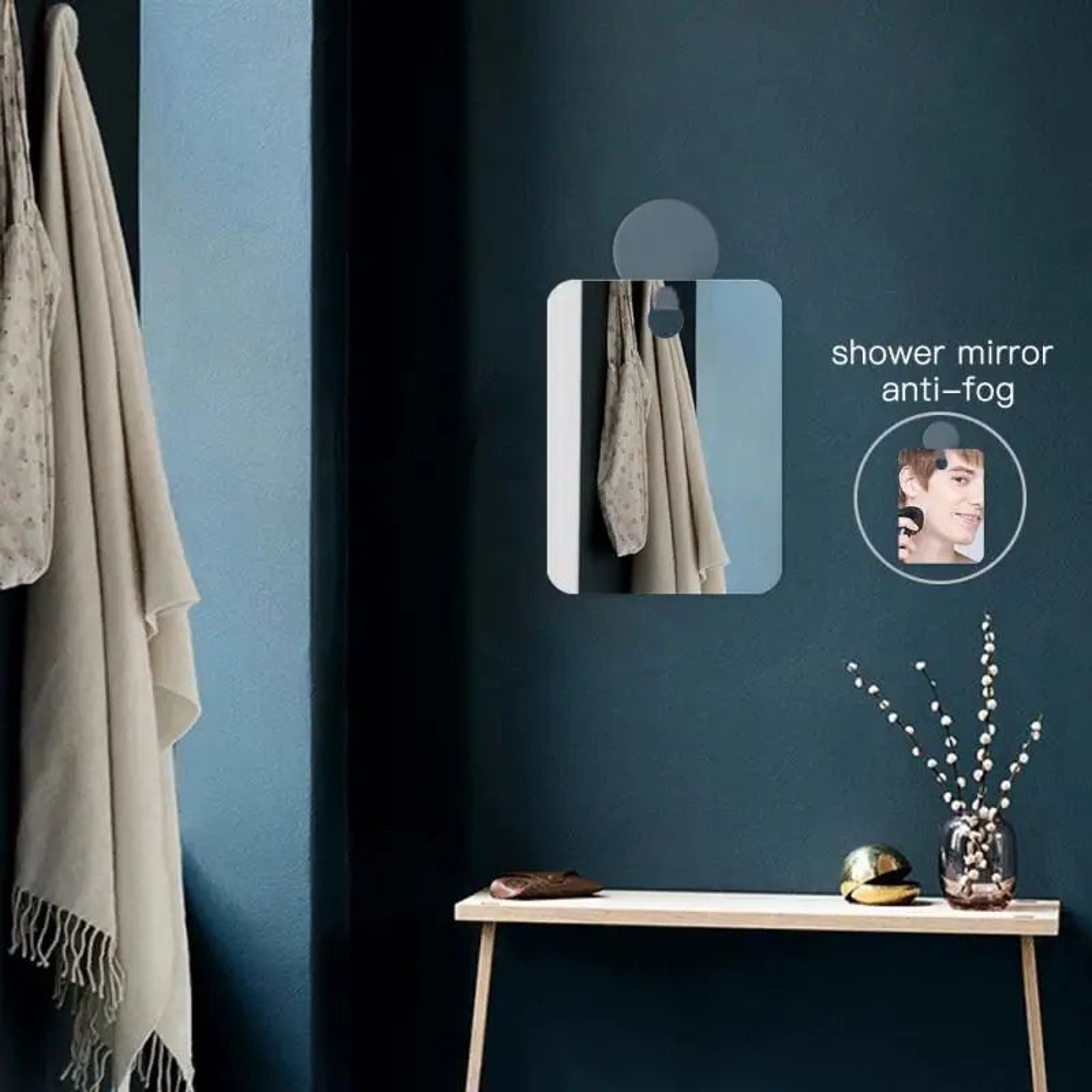 Acrylic Fogless Shower Shaving Mirror  Unbreakable Portable Travel Bathroom Mirror For Shaving  Gro 3