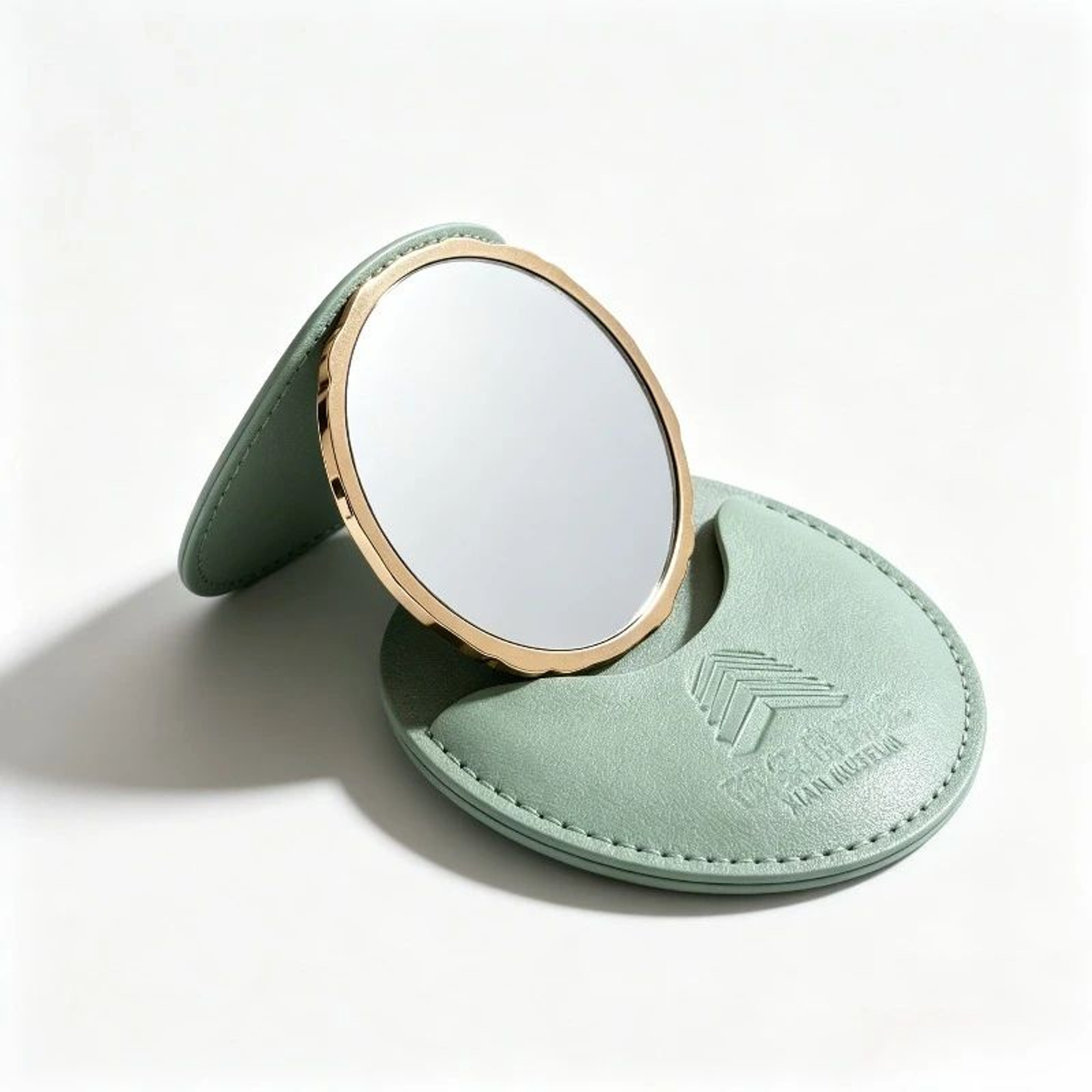 Vintage Chinese Style Peony Pocket Mirror  Portable Mini Makeup Mirror With Skylark Floral Design F 2