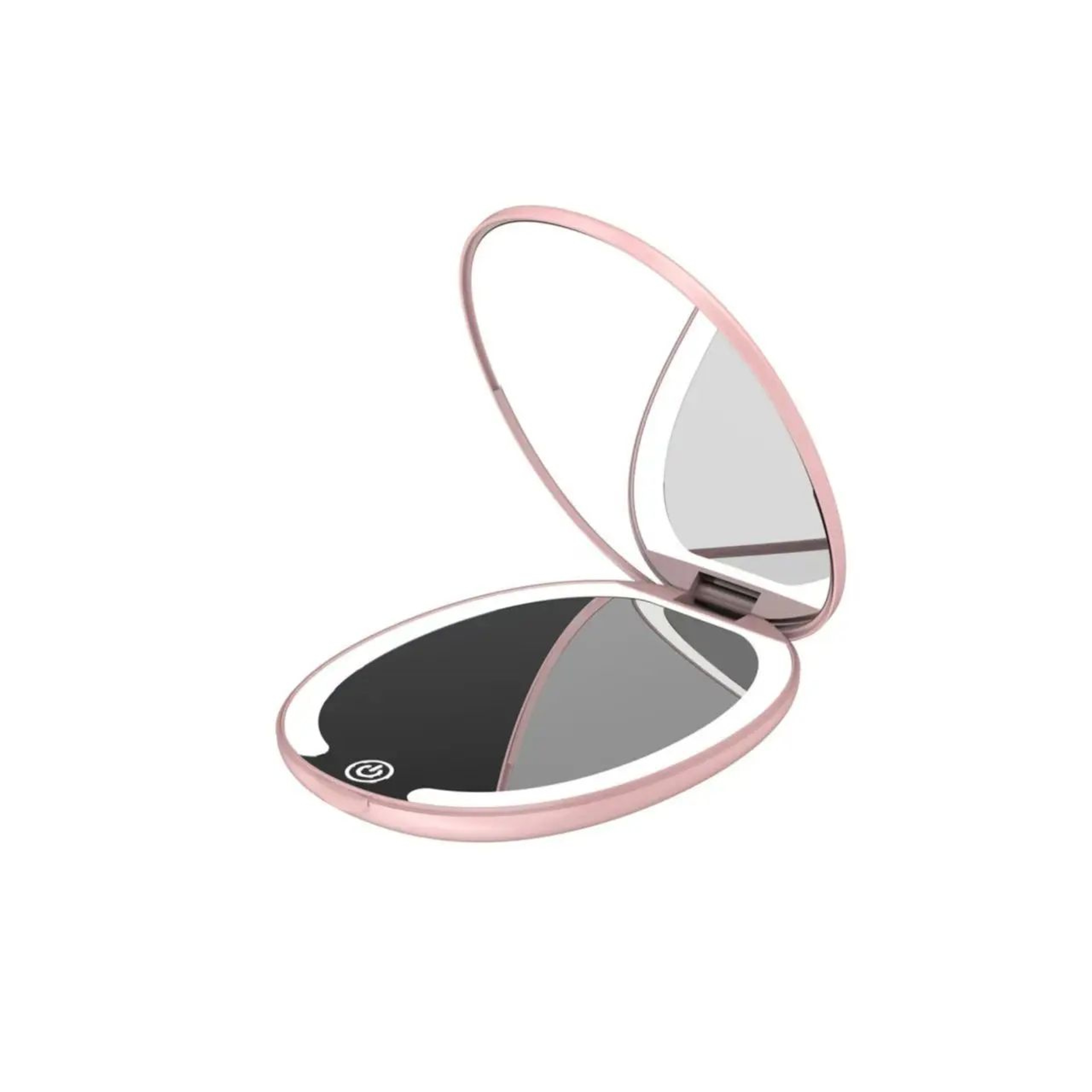 LED Folding Makeup Mirror  TriColor Light DoubleSided 5X Magnifying Portable Vanity Mirror For Trav 3