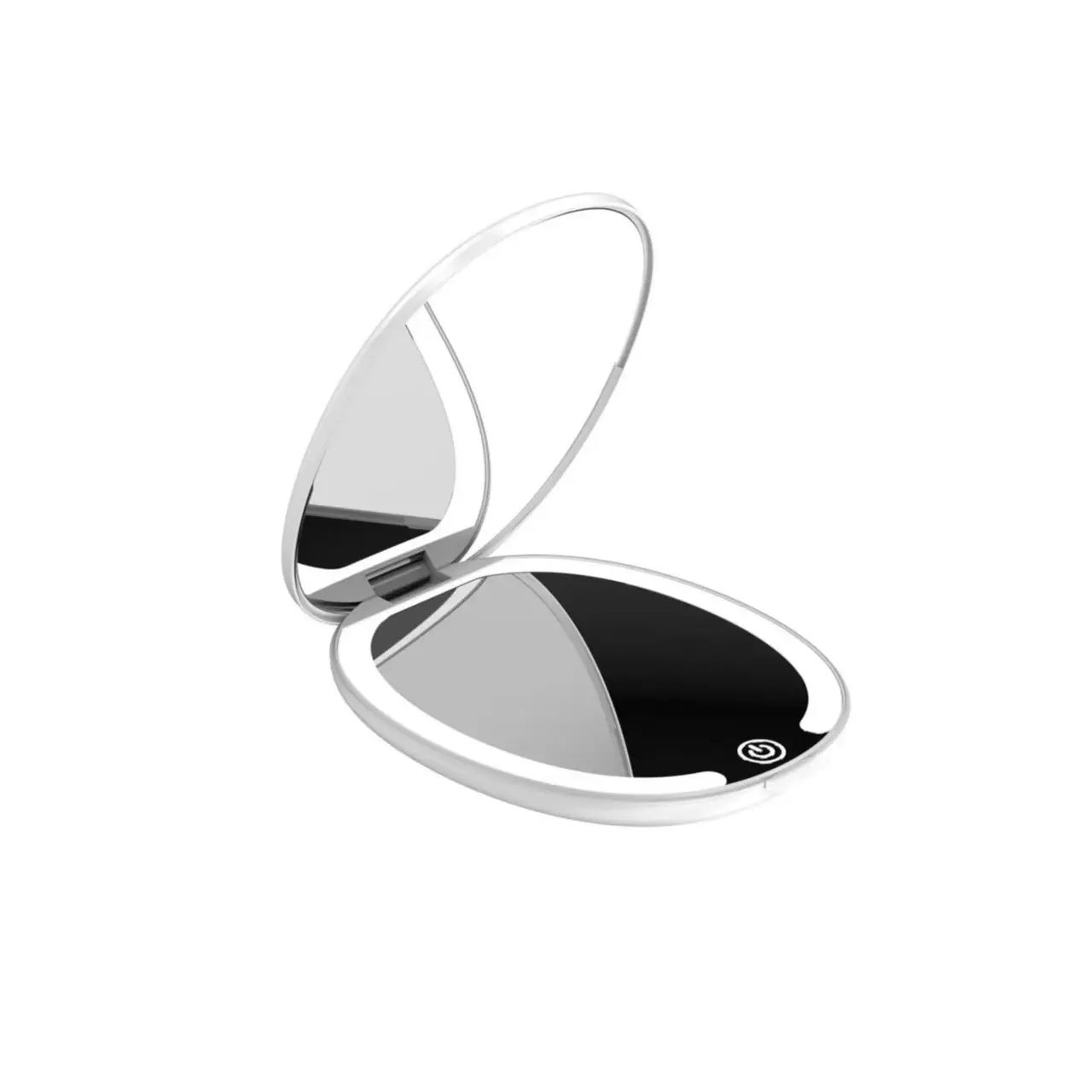 LED Folding Makeup Mirror  TriColor Light DoubleSided 5X Magnifying Portable Vanity Mirror For Trav 1