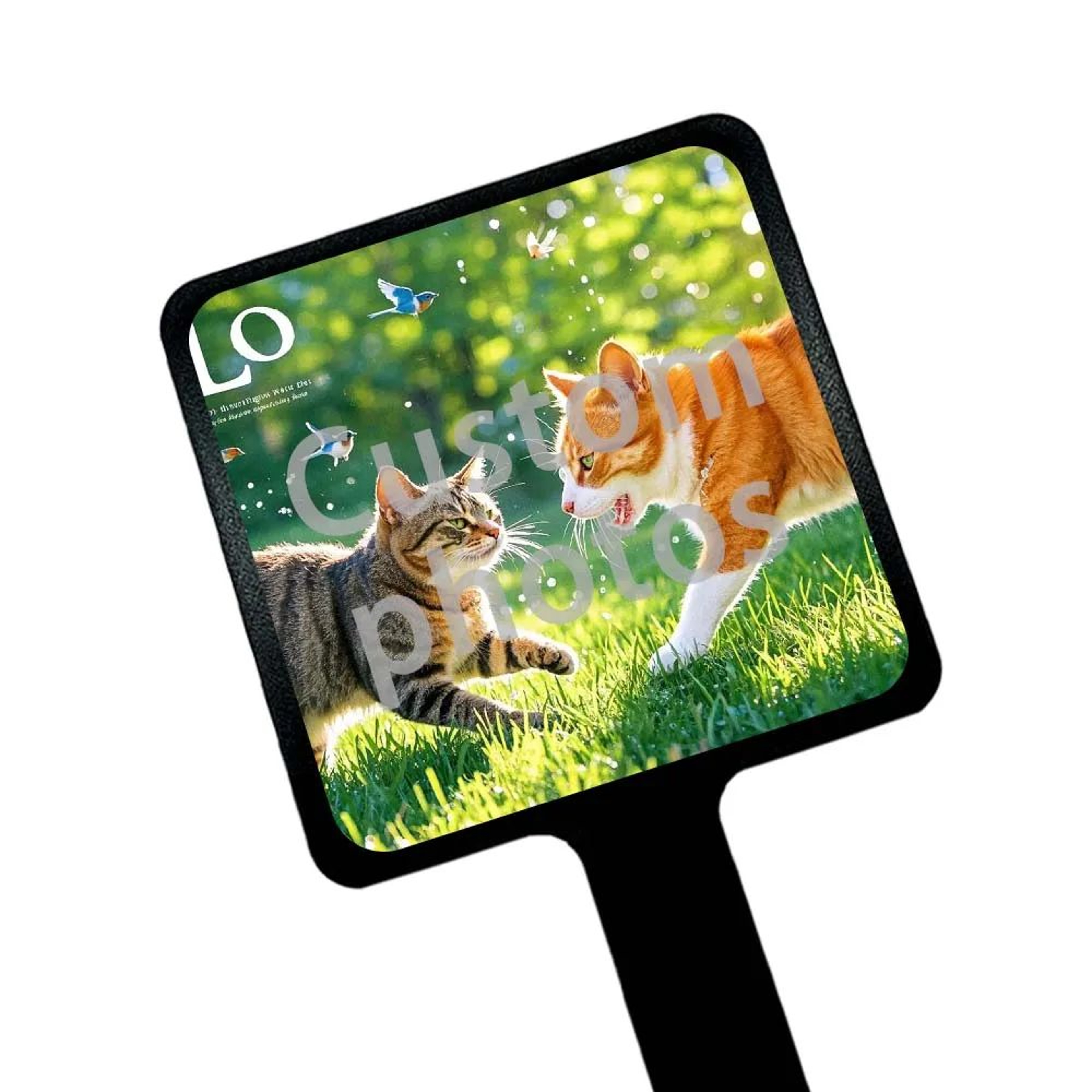 Personalized Photo Handheld Makeup Mirror  Portable Black Custom Vanity Mirror For Travel Beauty Gr 3