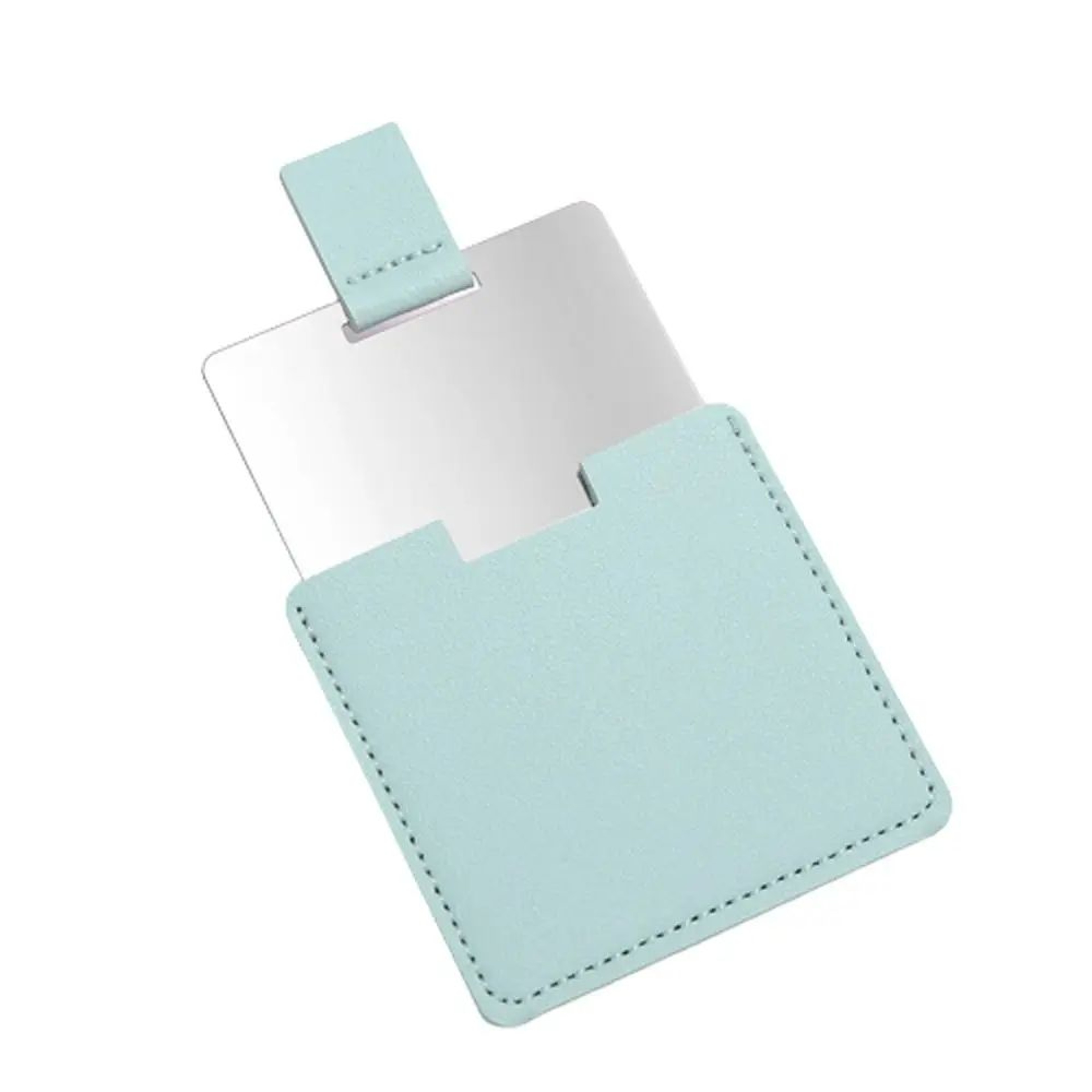UltraThin Stainless Steel Pocket Makeup Mirror  Compact PU Leather Mini Cosmetic Mirror For Travel  8