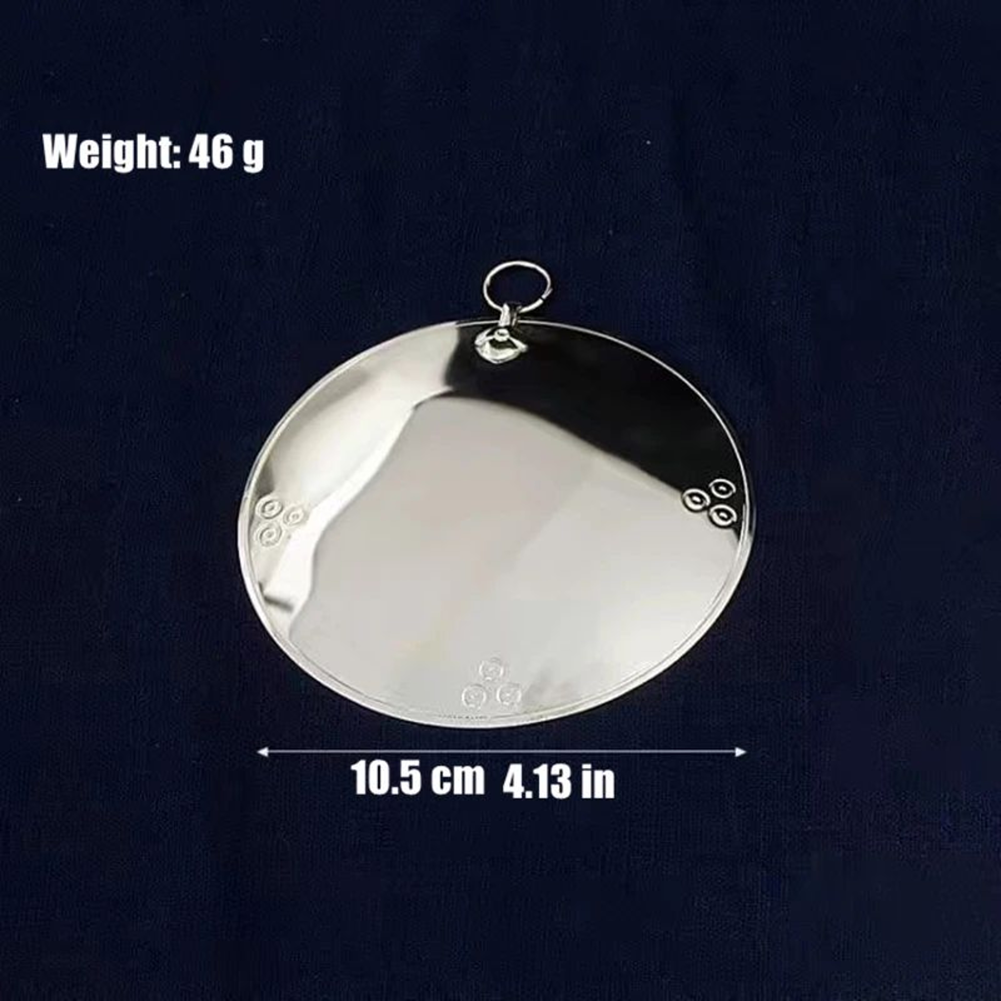 Silver Tibetan Decorative Mirror  HandCarved Zinc Alloy Auspicious Buddhist Hanging Ornament For In 5