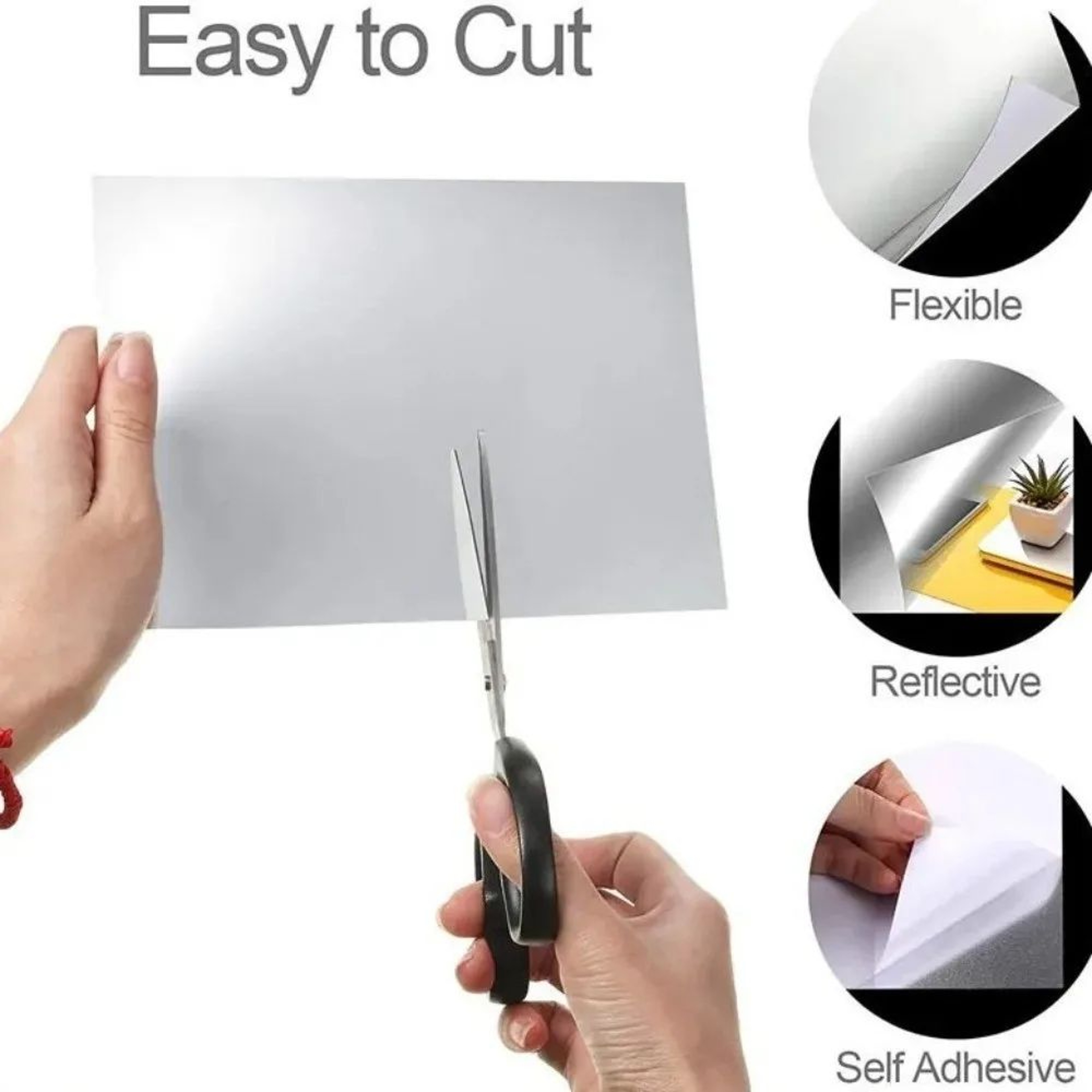 SelfAdhesive Acrylic Mirror Sheet  Shatterproof 006In Peel And Stick Mirror Tile For Wall Home Gym  4